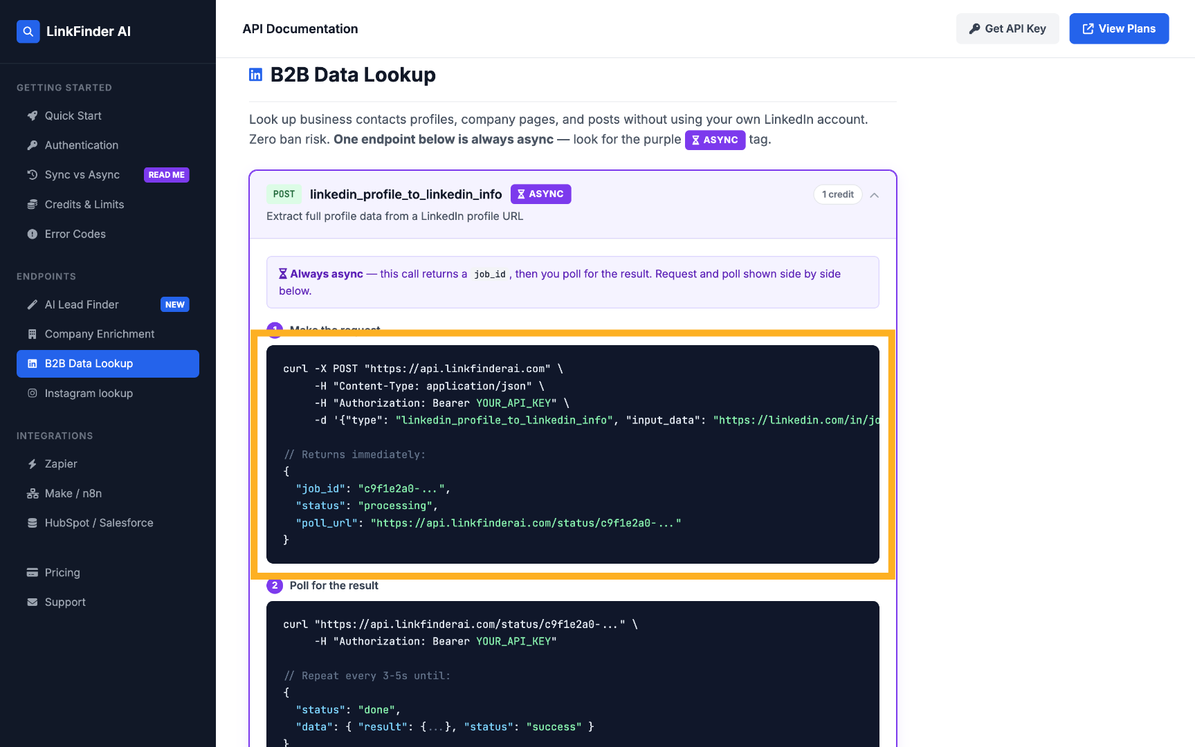Copy cURL Command