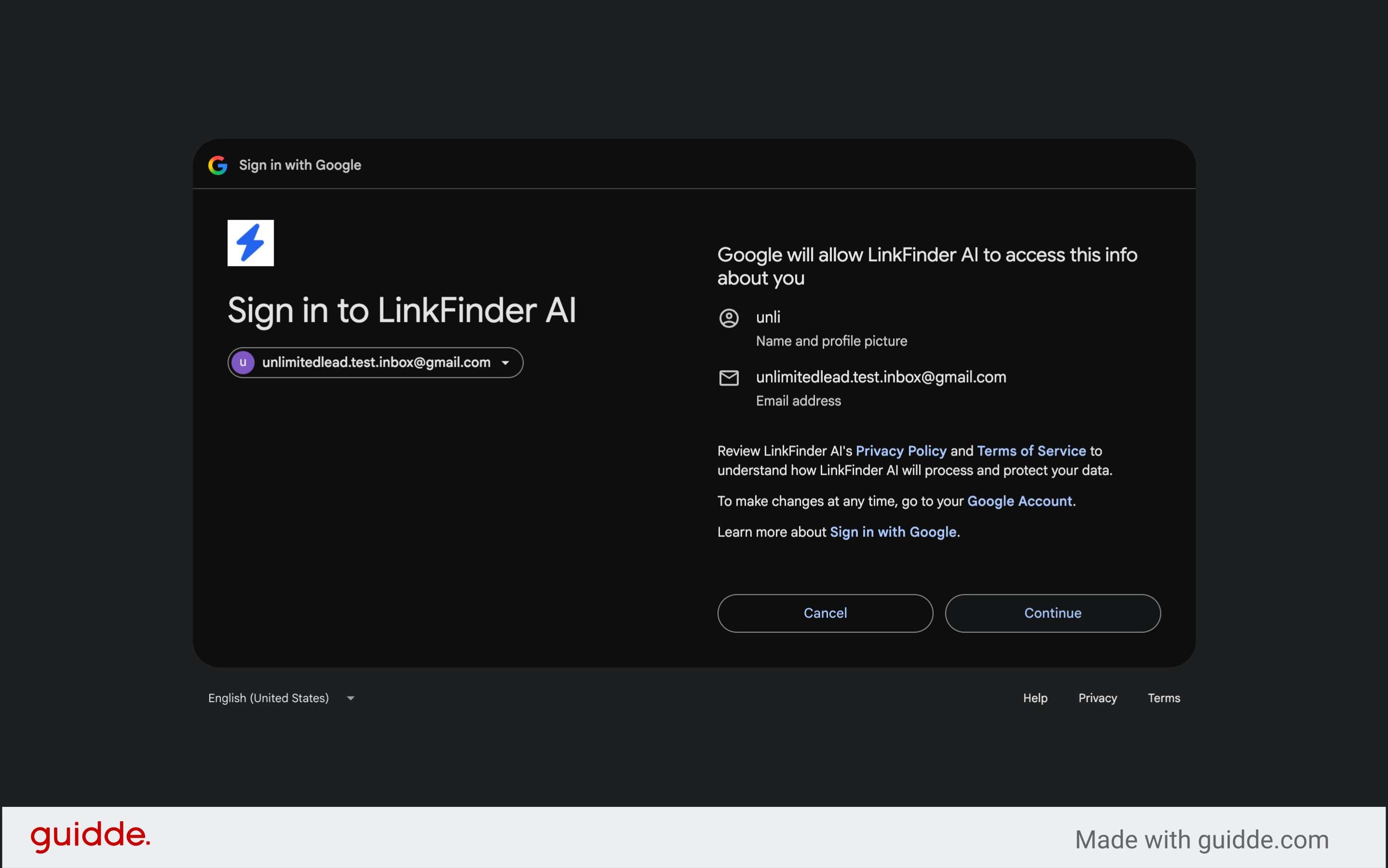 Sign In to Google Account