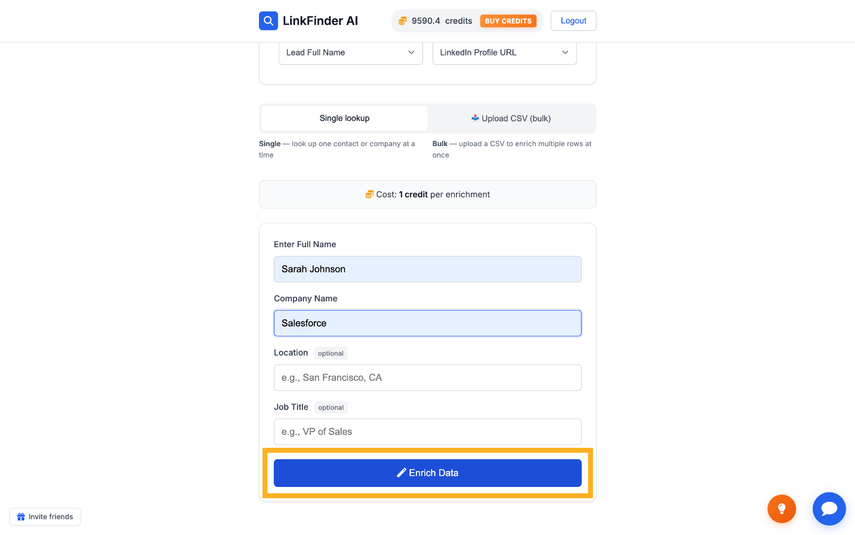 Click Enrich Data