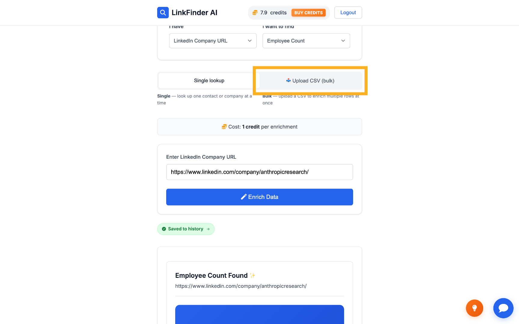 Upload CSV For Bulk