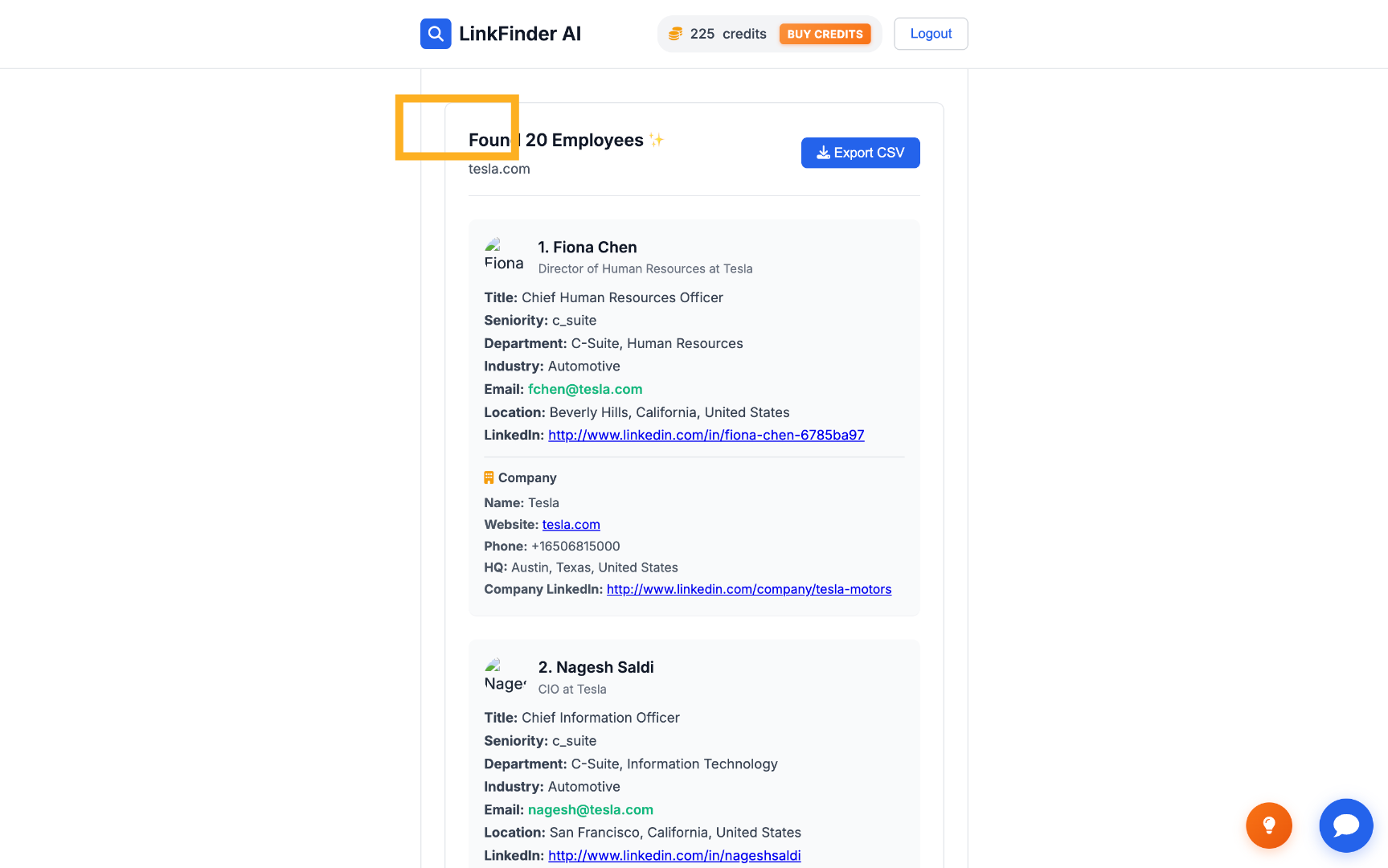 View Employee Results