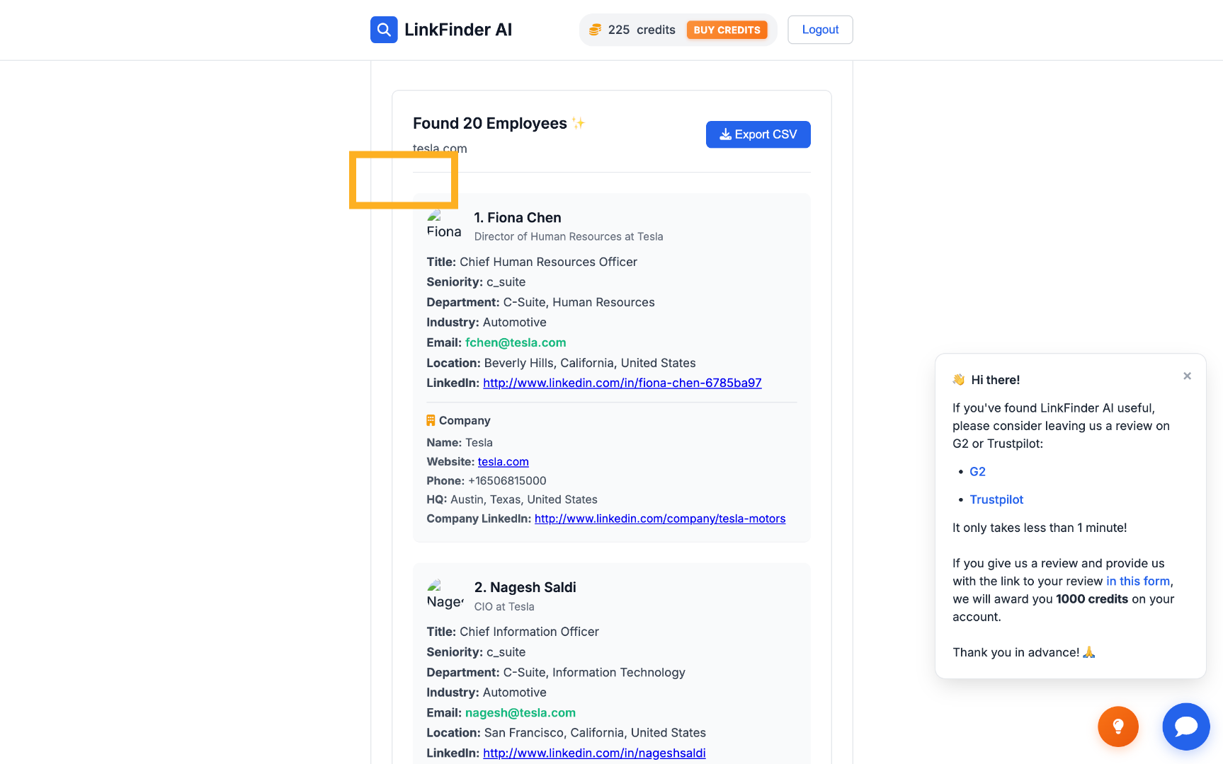 Review Employee Details