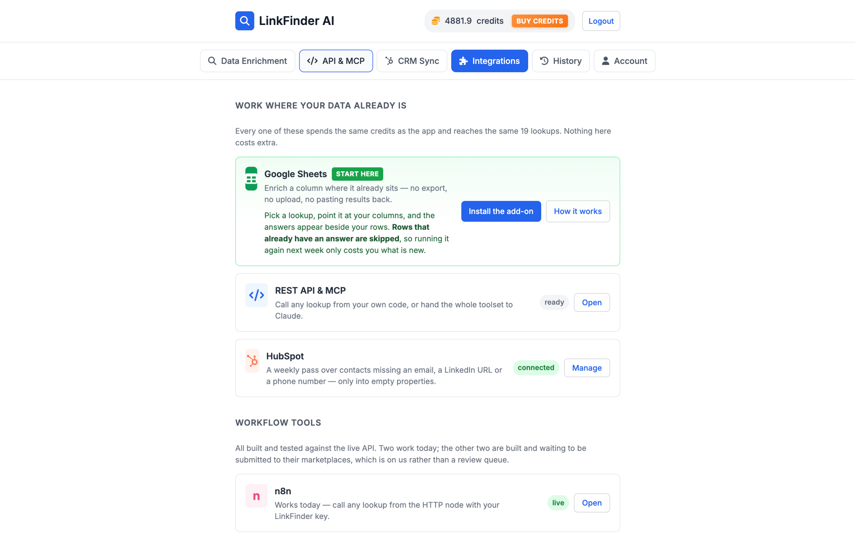 Switch to 'linkfinderai.com'