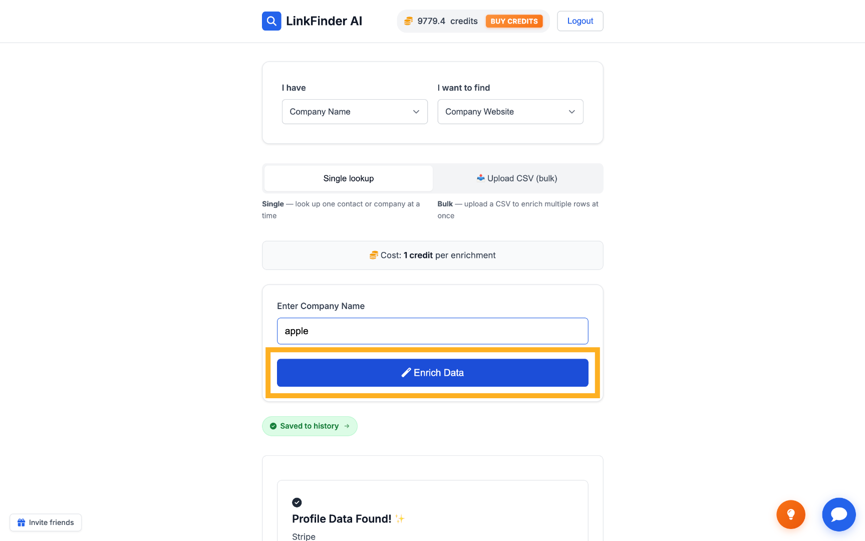 Start Data Enrichment
