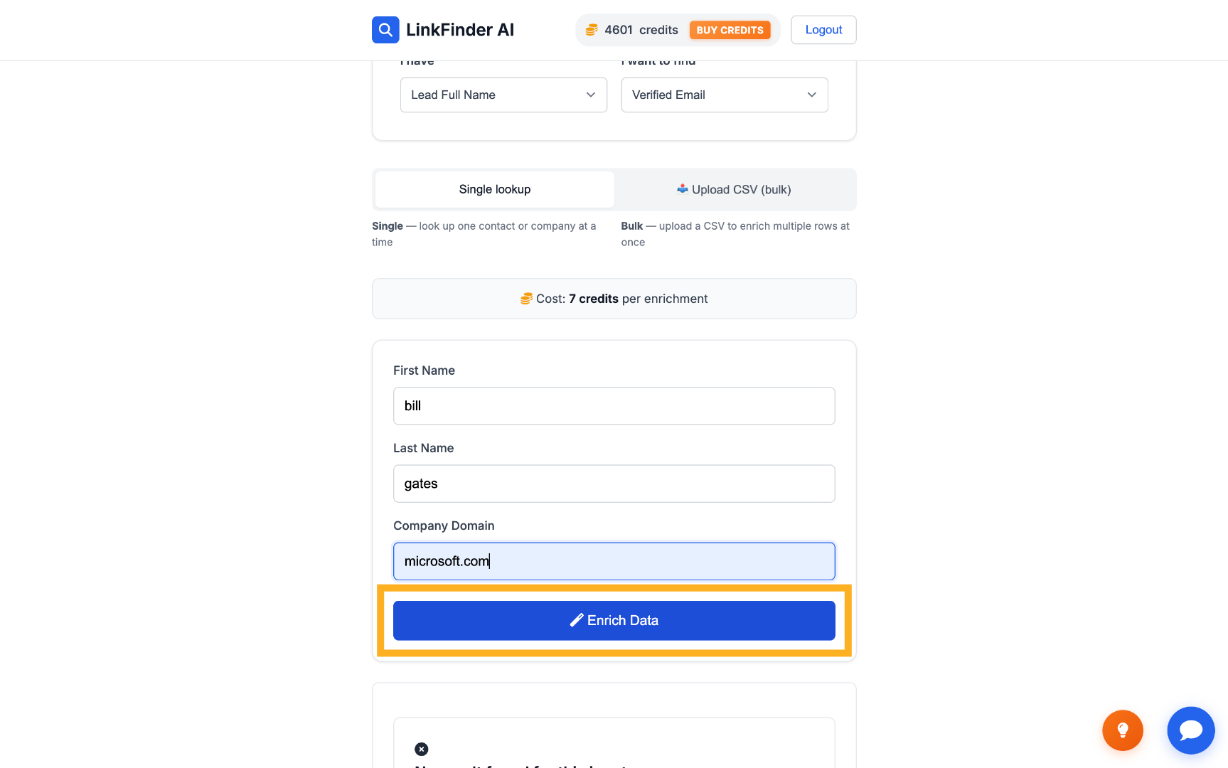 Initiate Data Enrichment