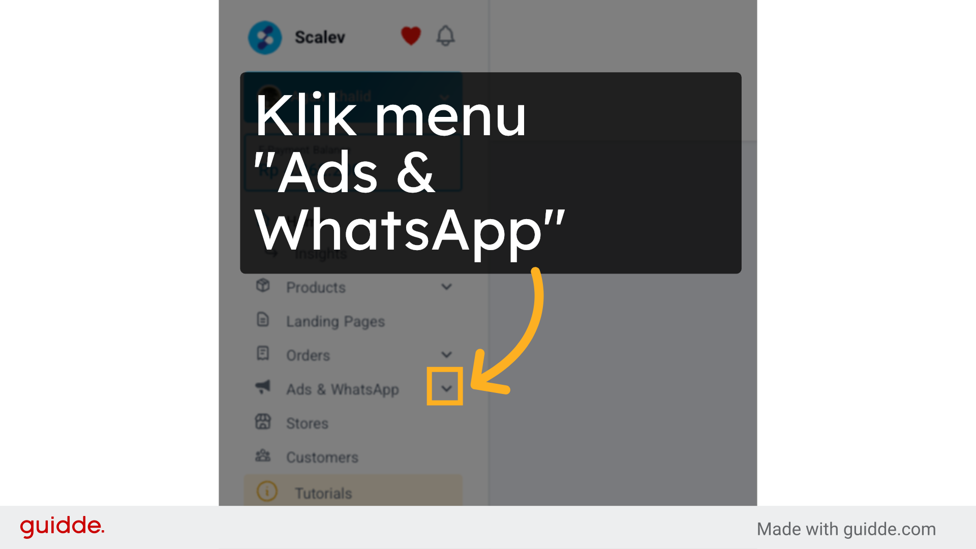 Klik menu 'Ads & WhatsApp'