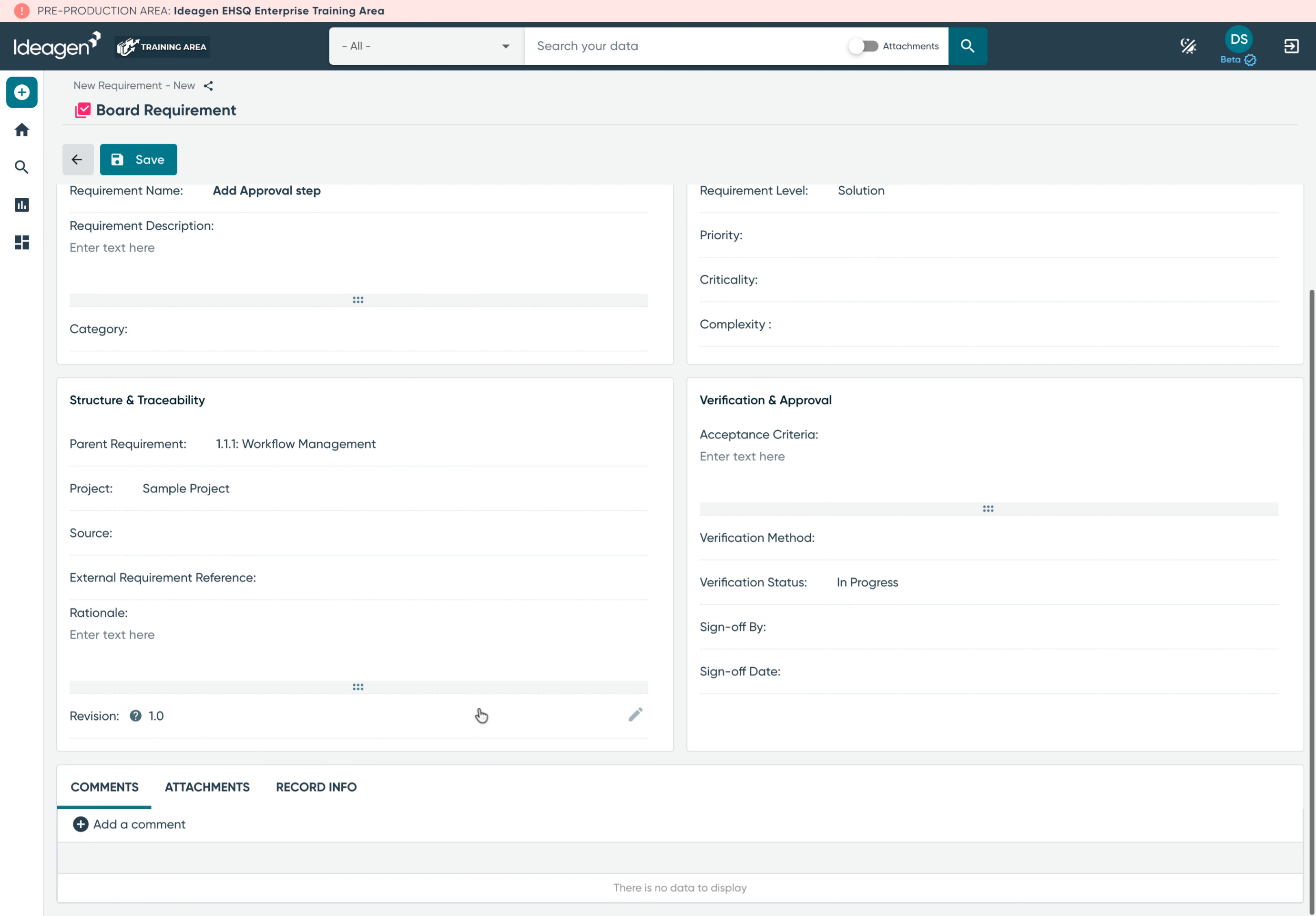 Comments Files And Record Info