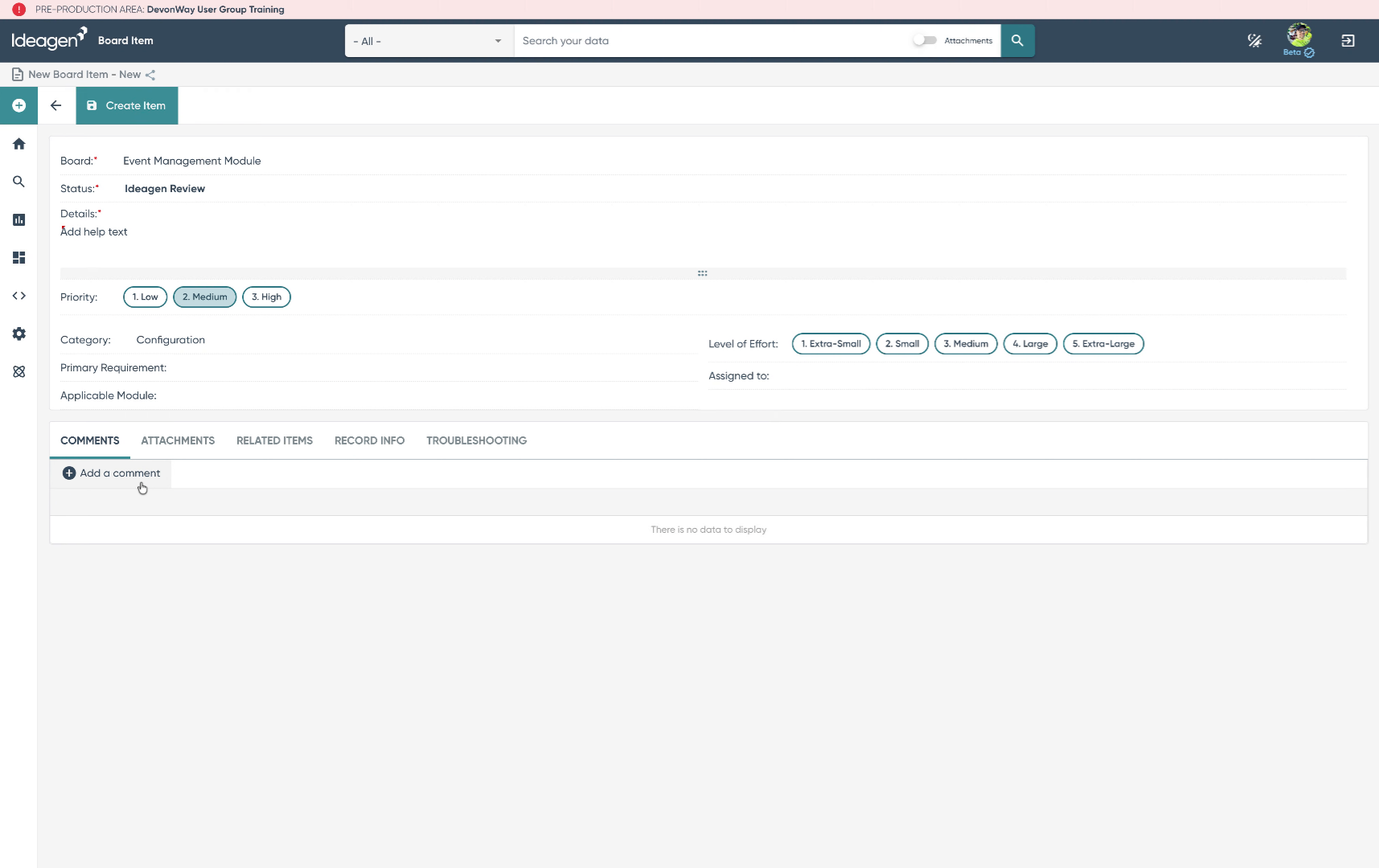 Add Comments to Board Items