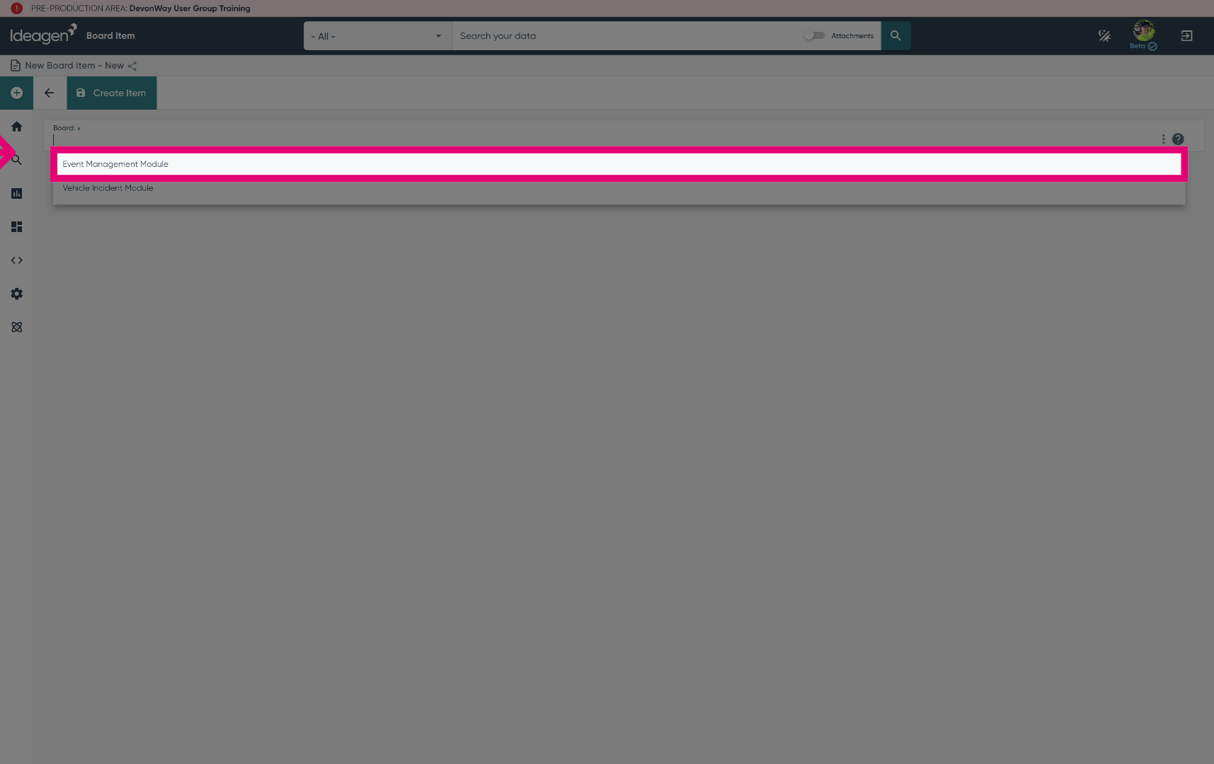 Choose Event Management Module