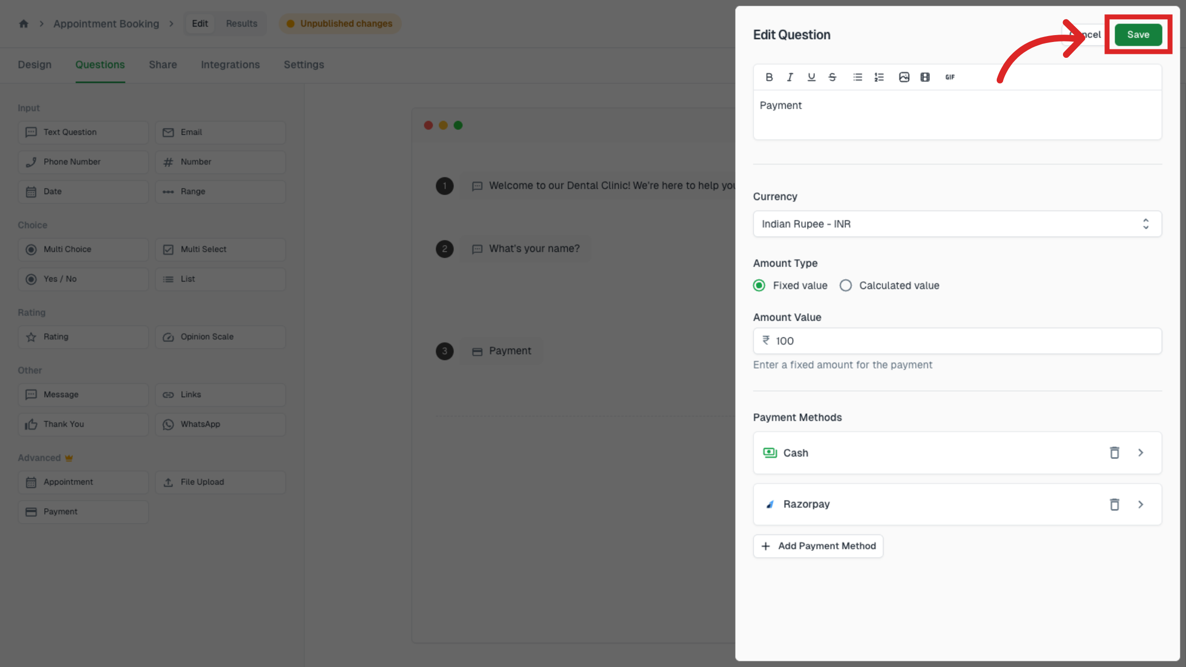 Save Razorpay Settings