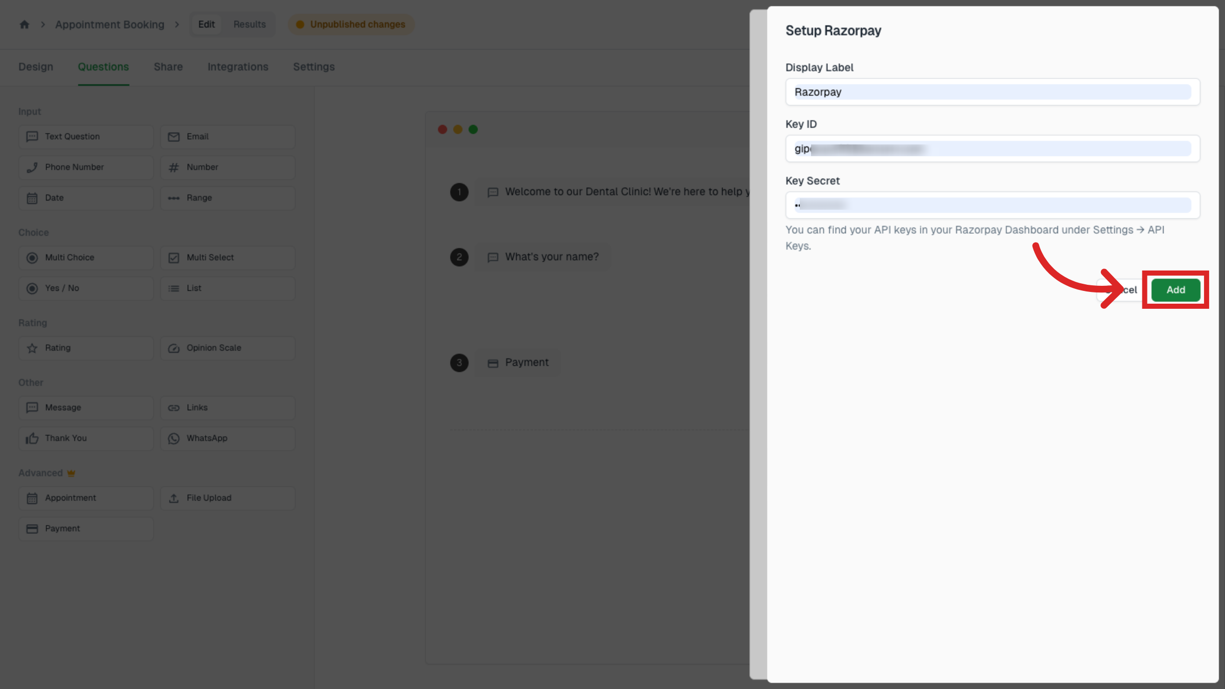 Add Razorpay Payment Method