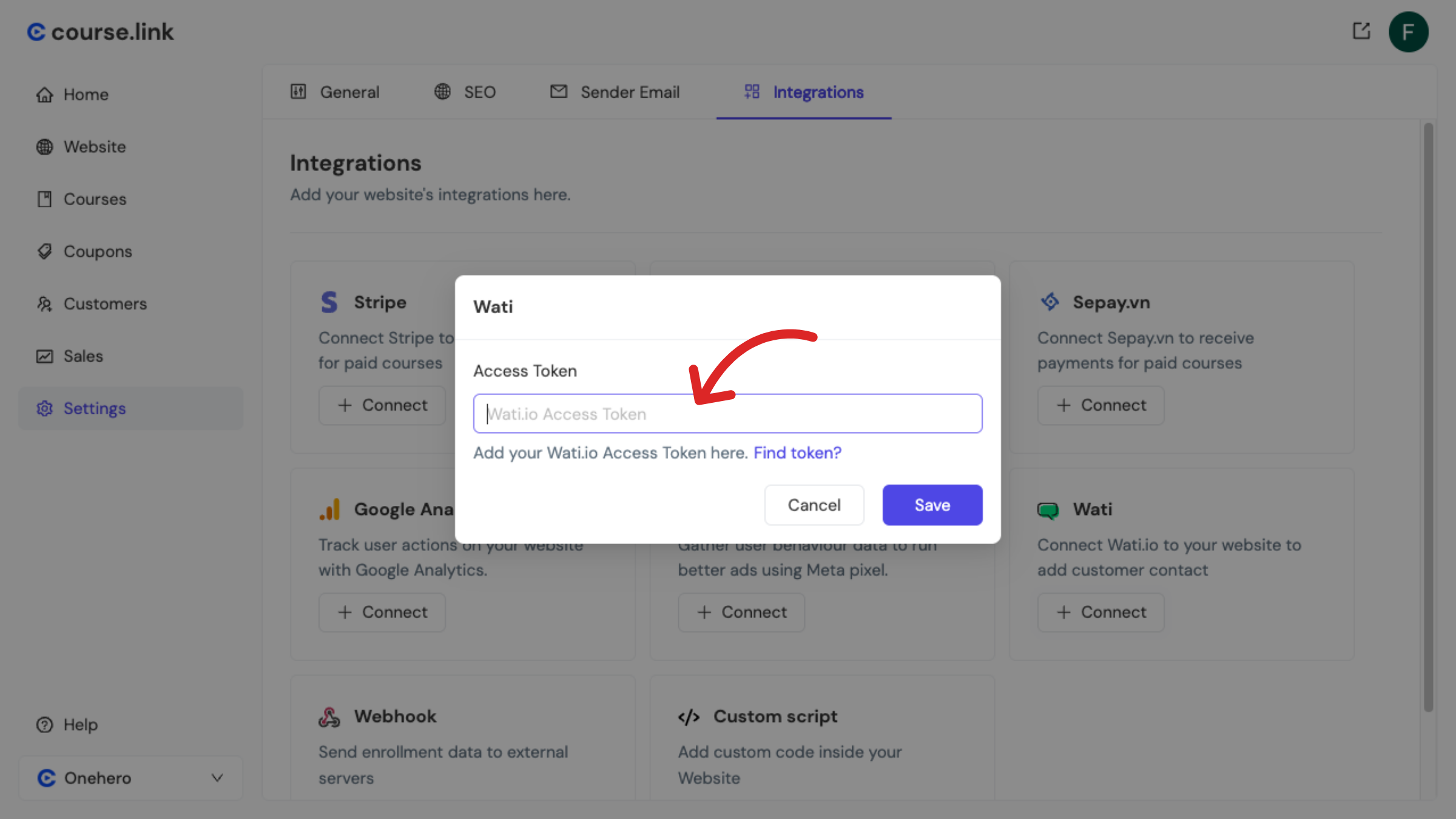 Open Access Token Section