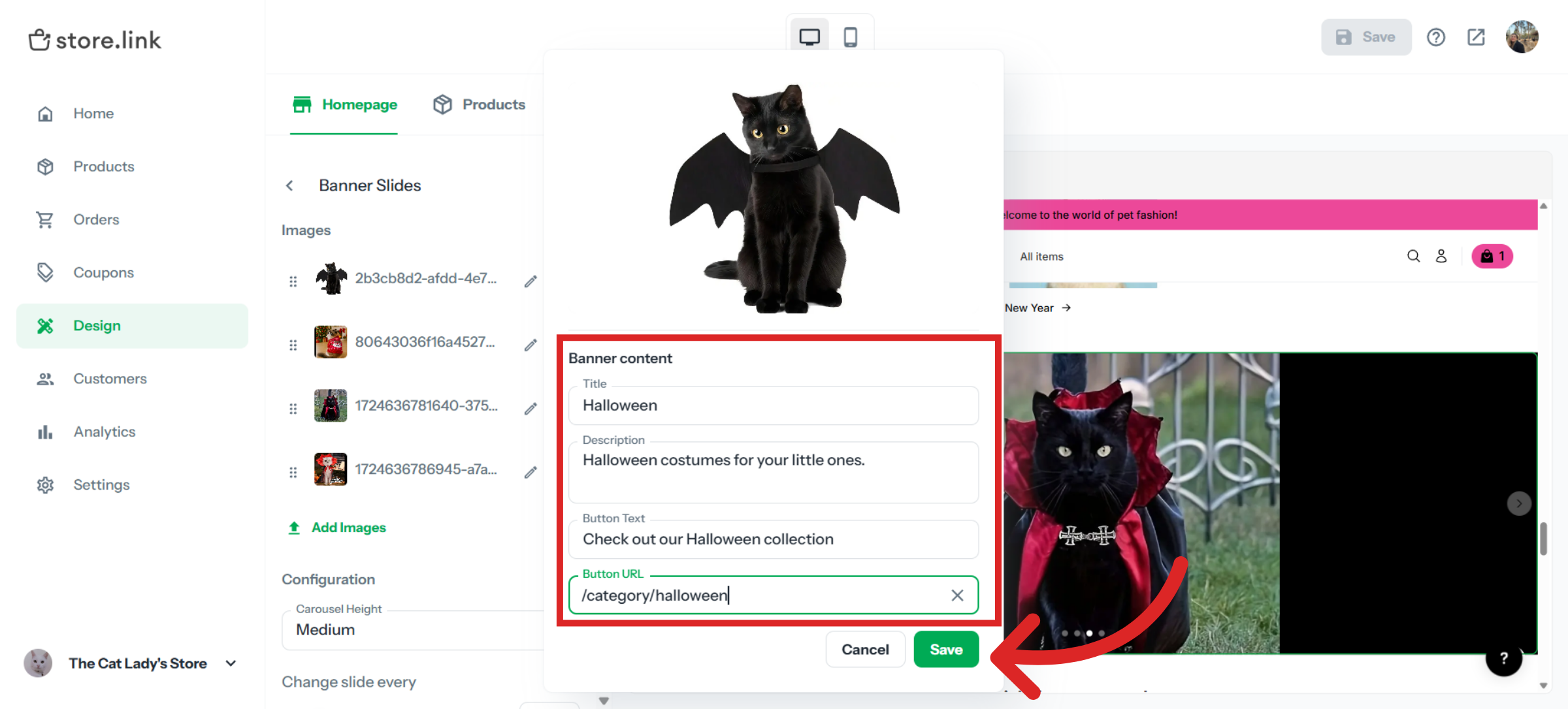 Specify Halloween Category