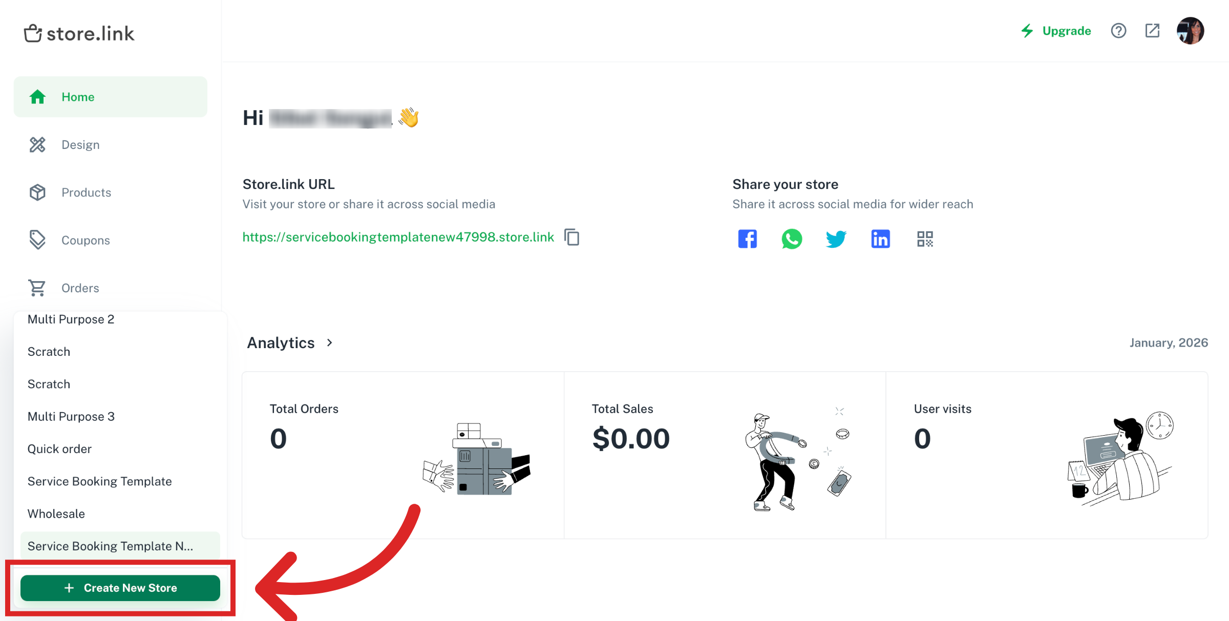 Finalize Store Creation Initiation