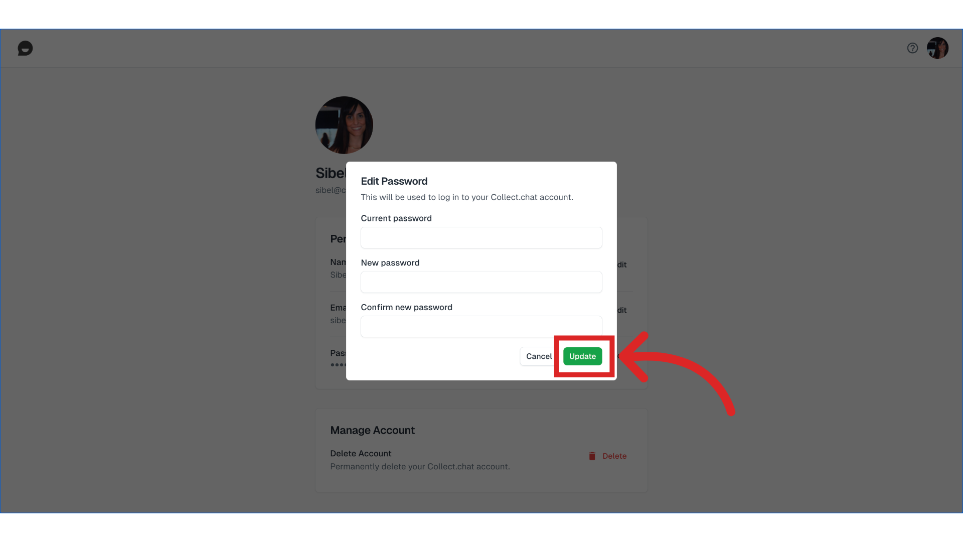 Click 'CancelUpdate'