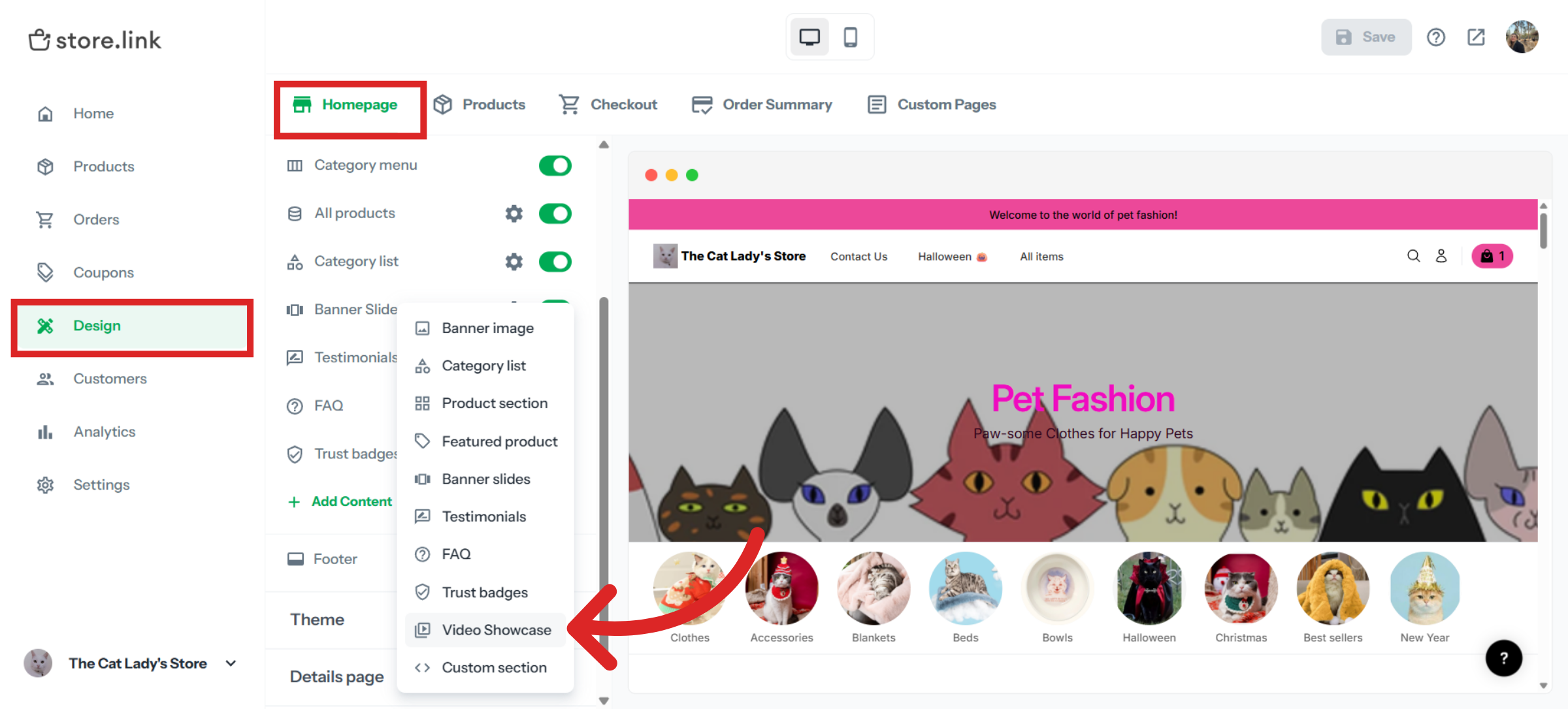 Select Video Showcase Module