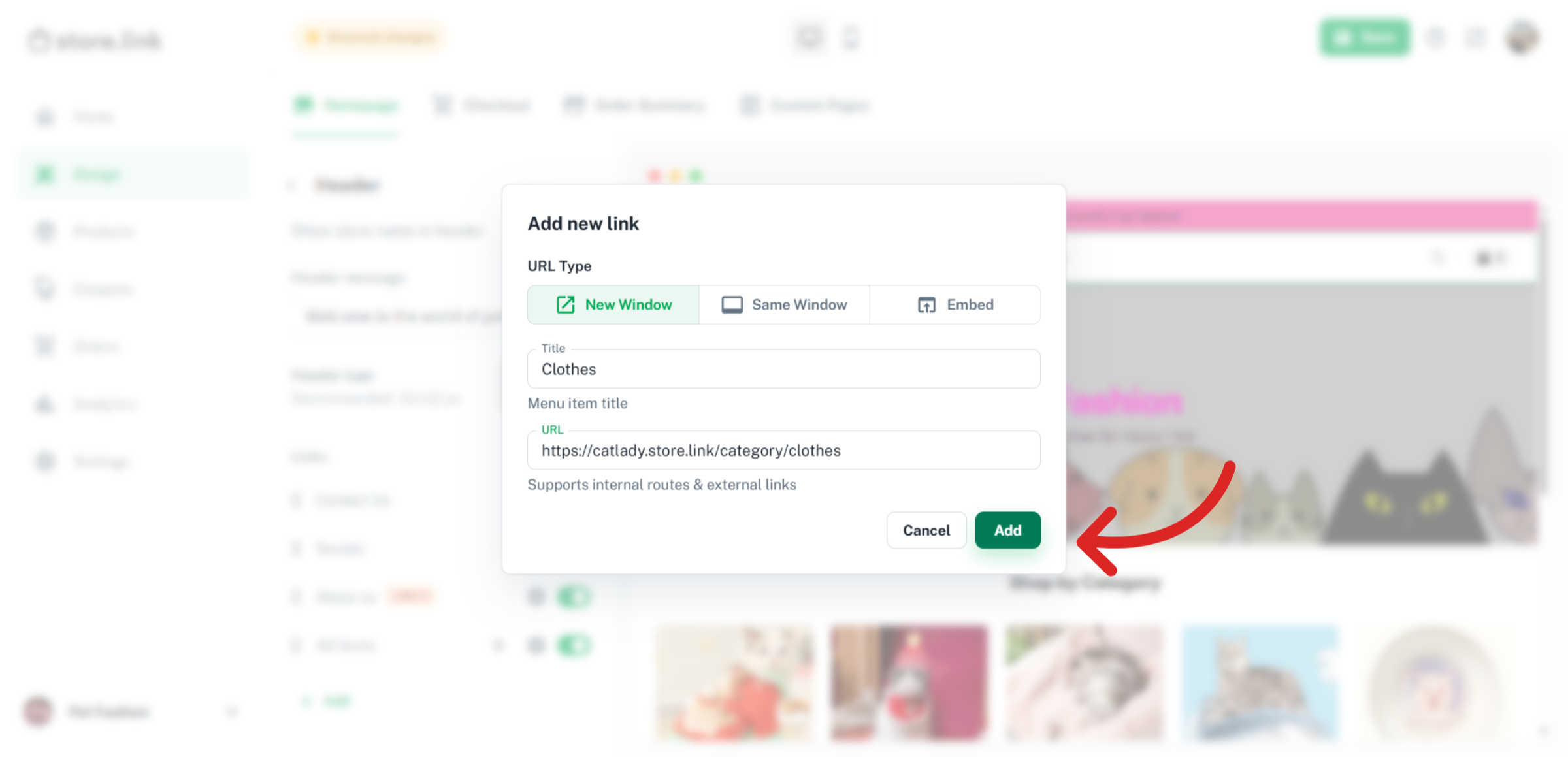 Confirm Link Addition