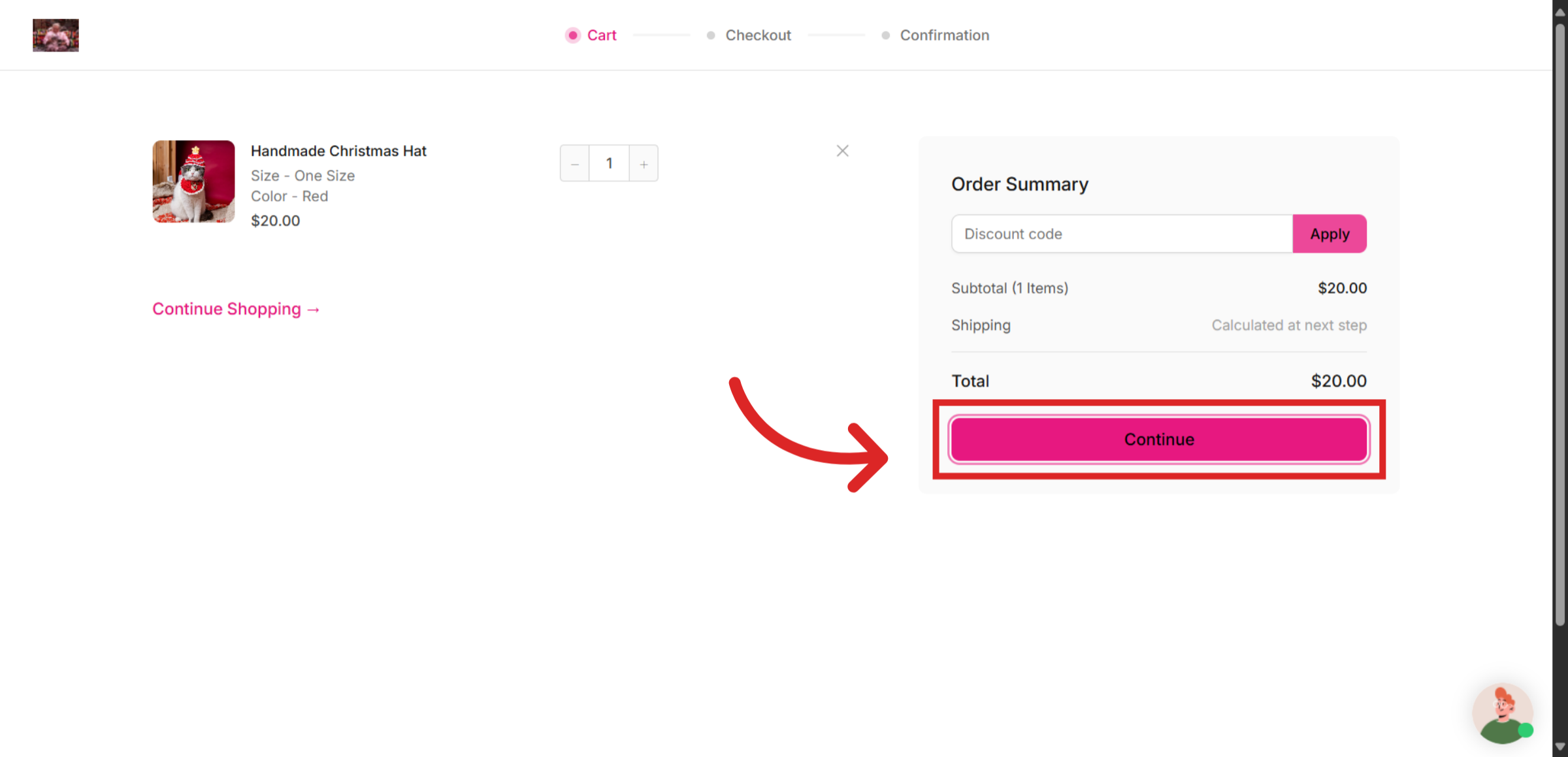 Continue to Checkout