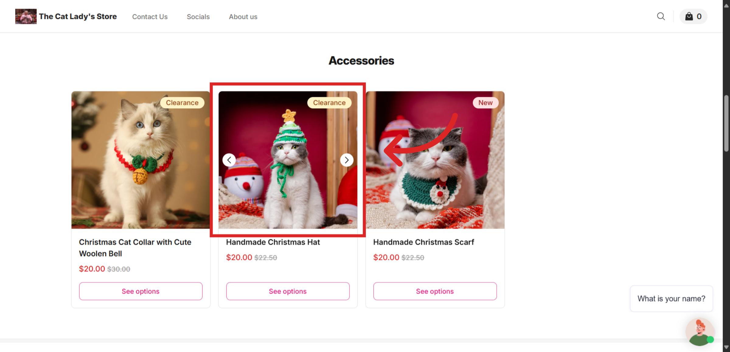 Click Store Navigation Link