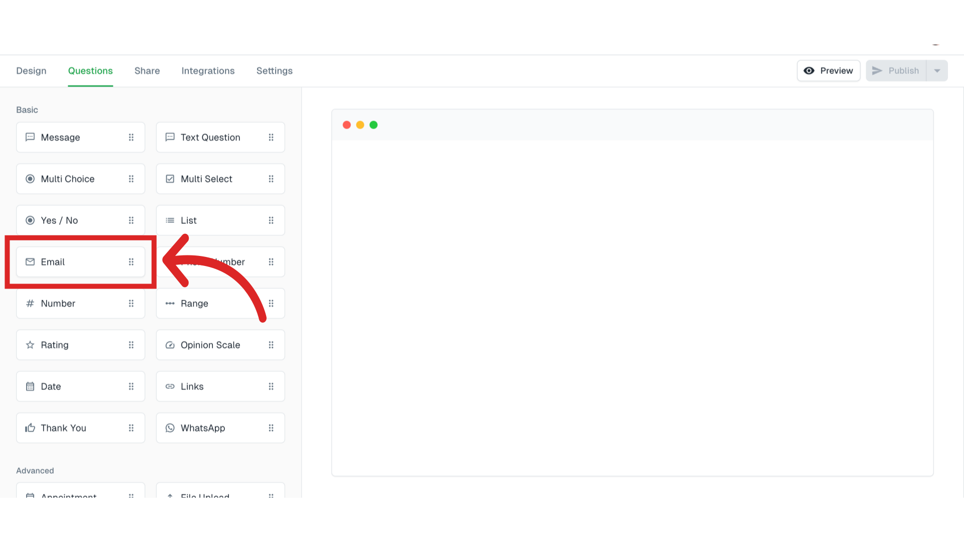 Click 'Email'
