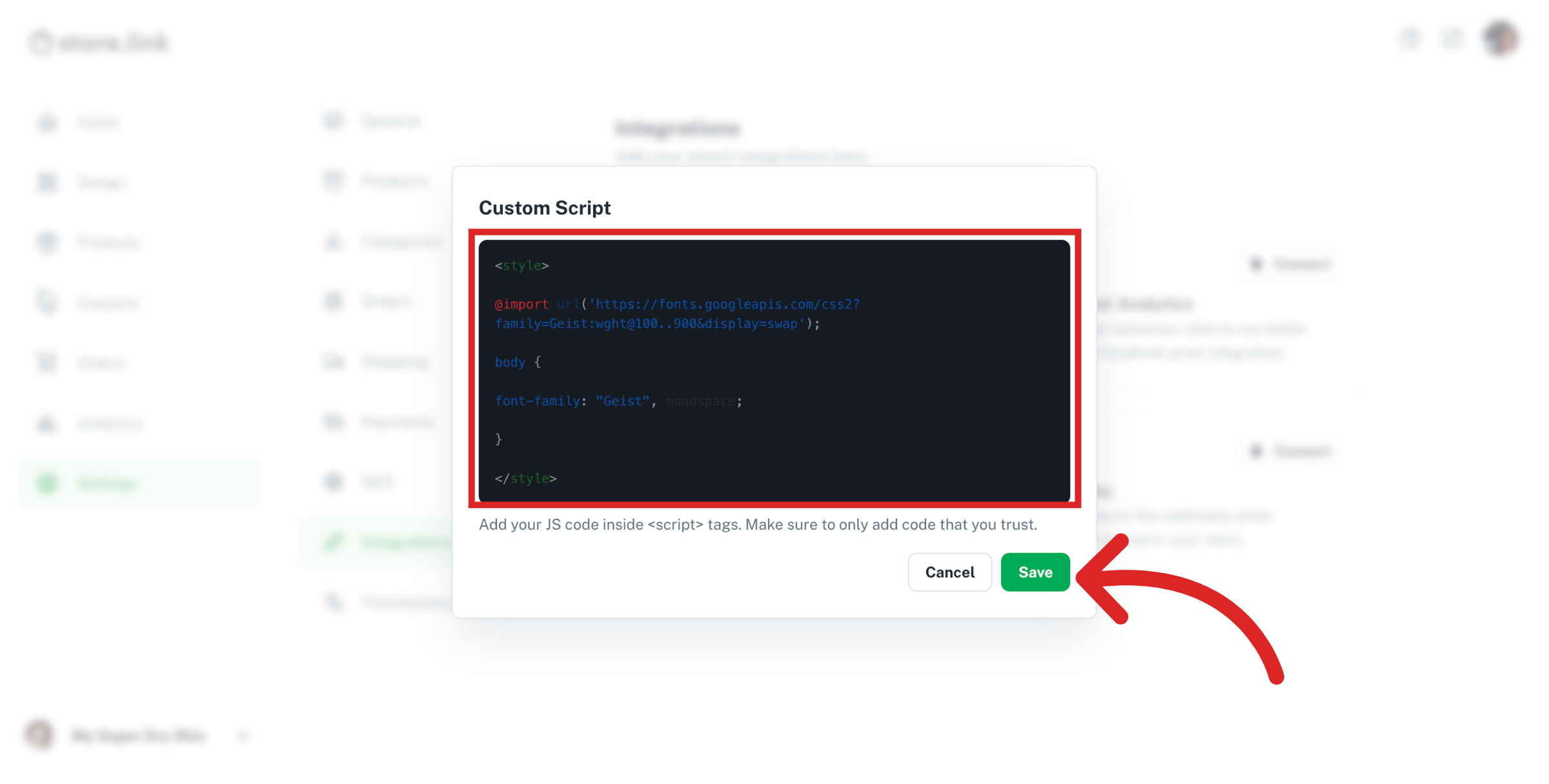 Cancel Or Save Changes