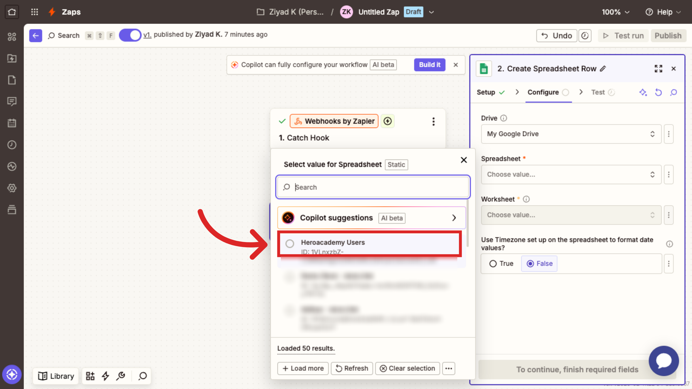 Select Target Folder