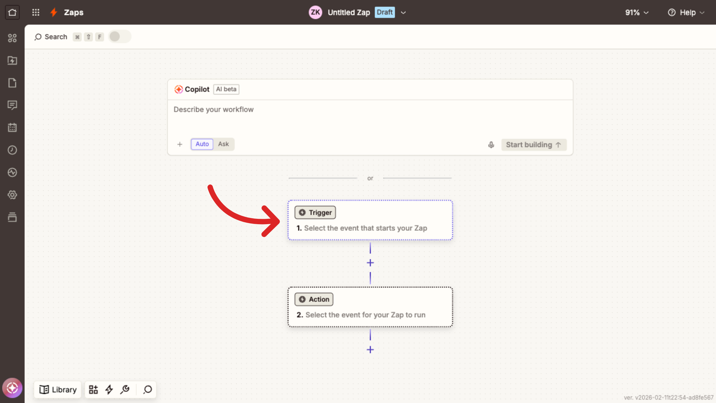 Select Trigger Option