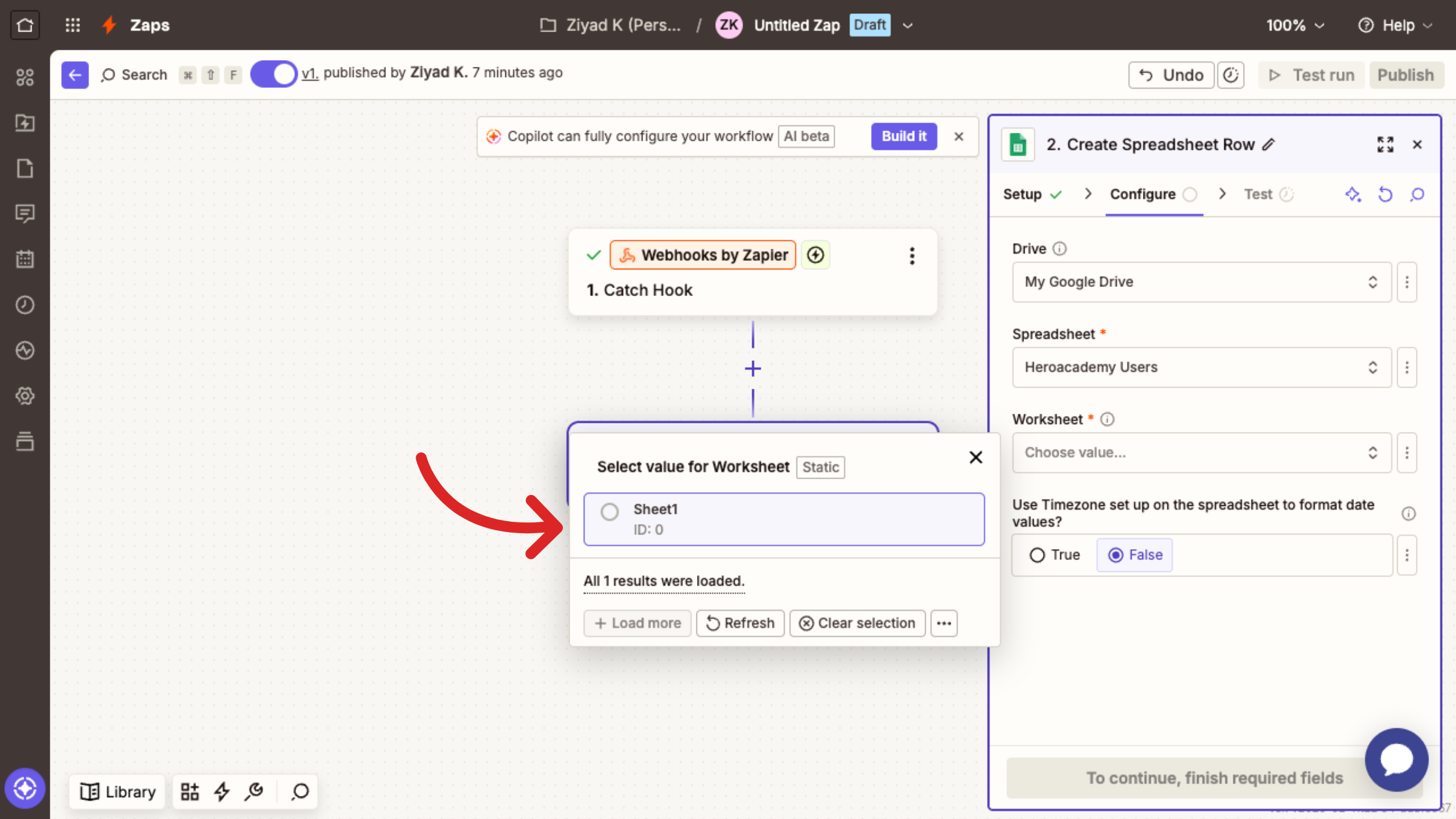 Select Specific Sheet