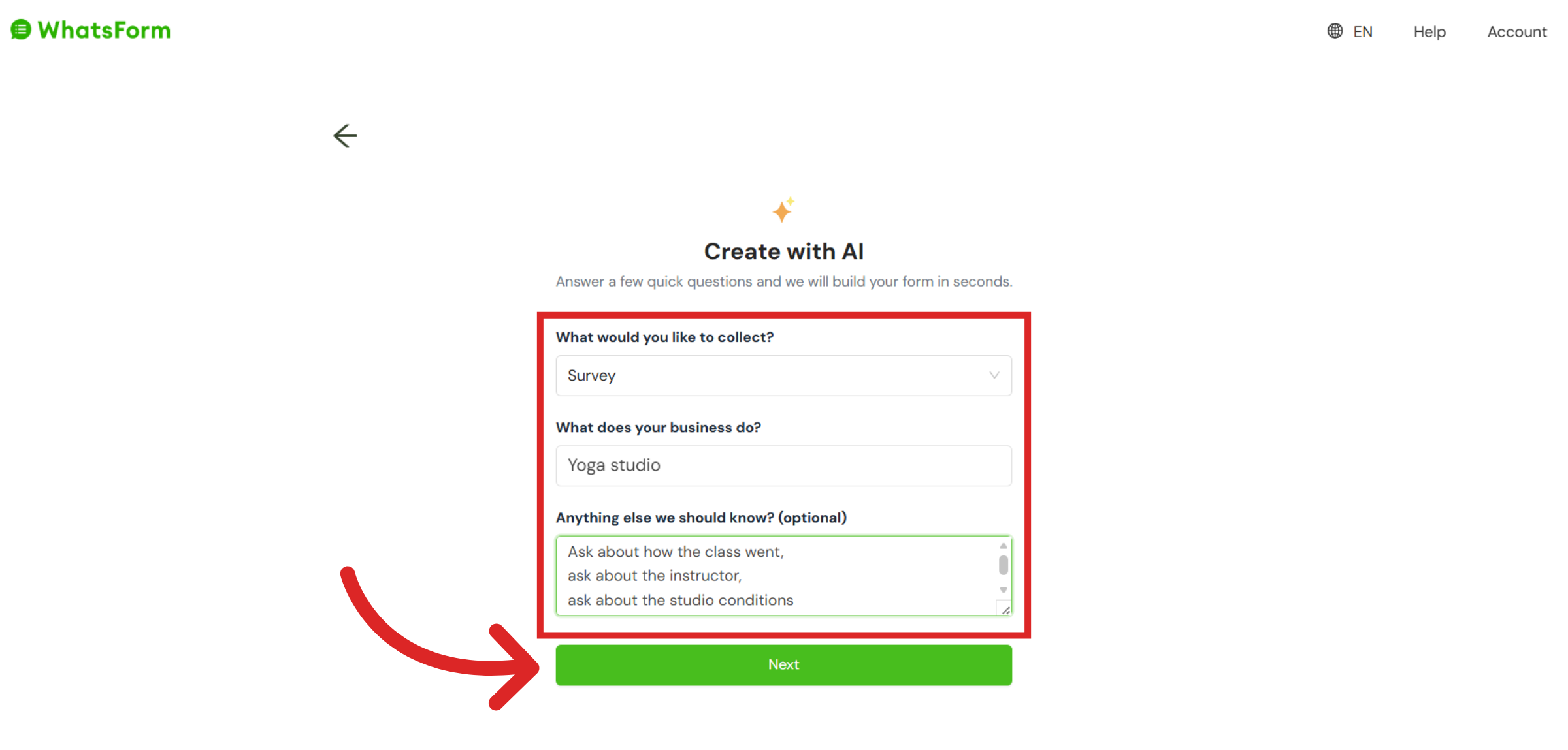 Advance to Next Step