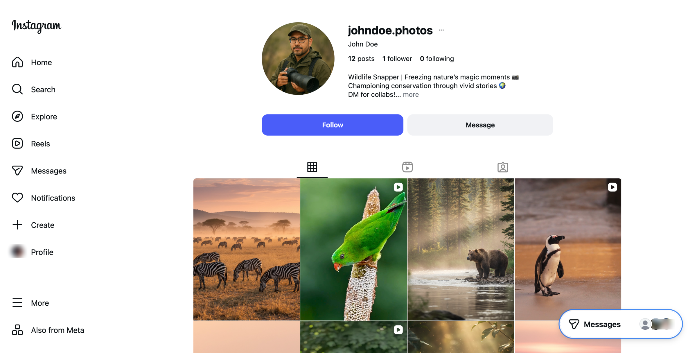 Click Instagram Profile