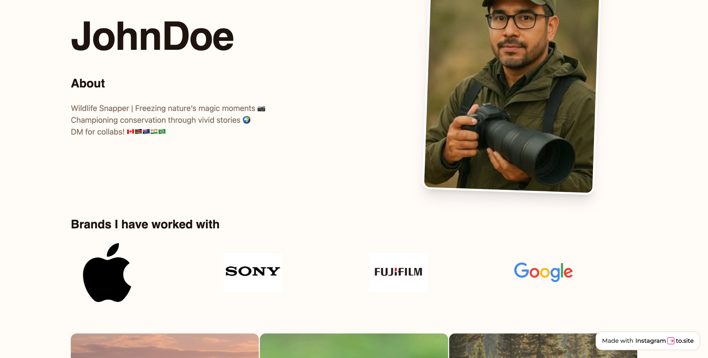 View Website Profile Description