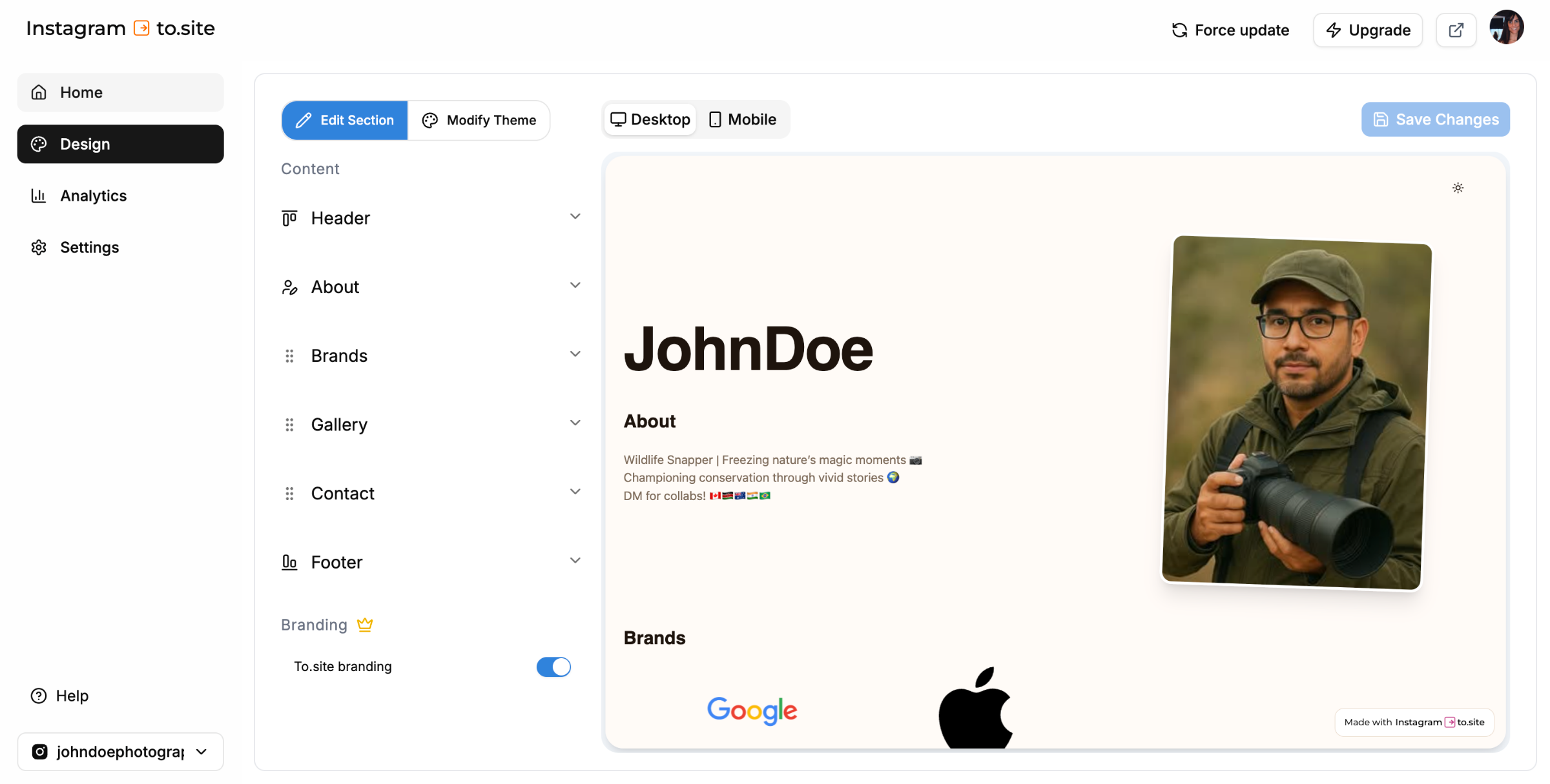 Switch Back to Instagram.to.site
