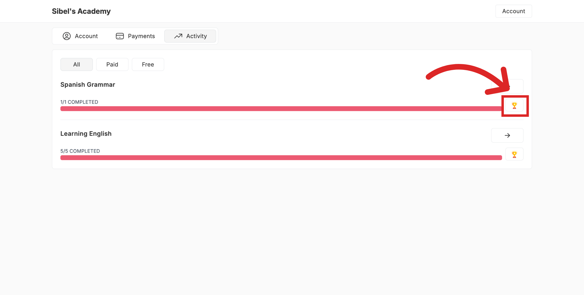 View Spanish Grammar Completion
