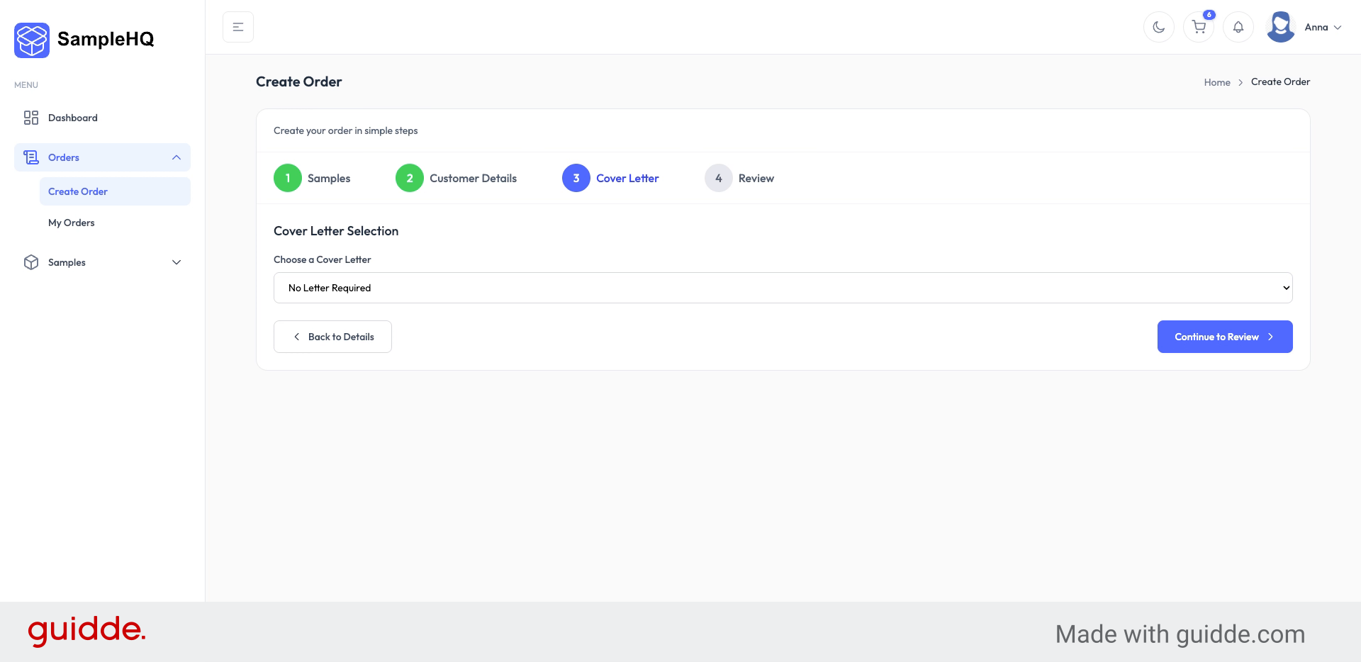Fill Cover Letter Content