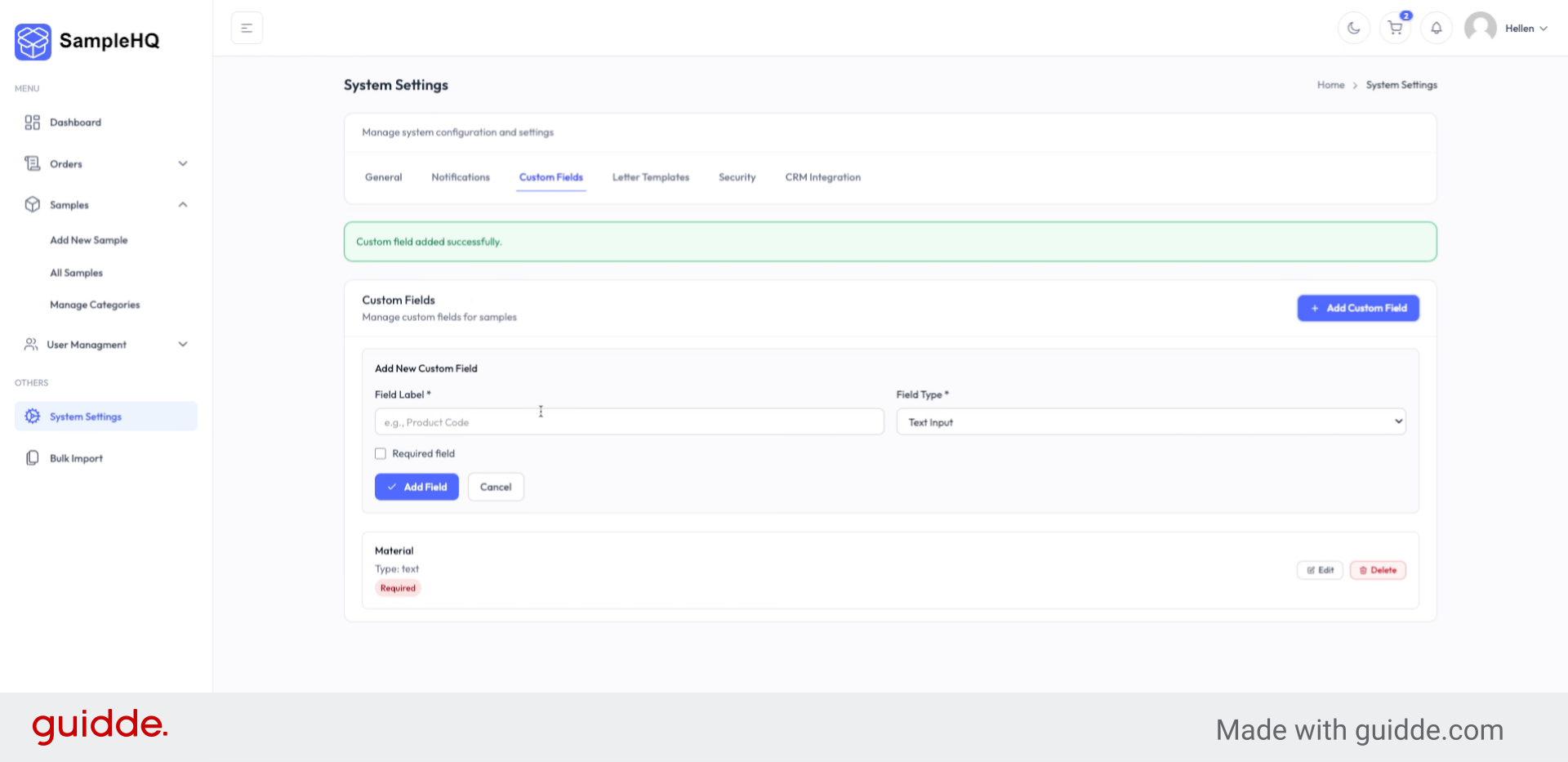 Add Minimum Order Quantity Field