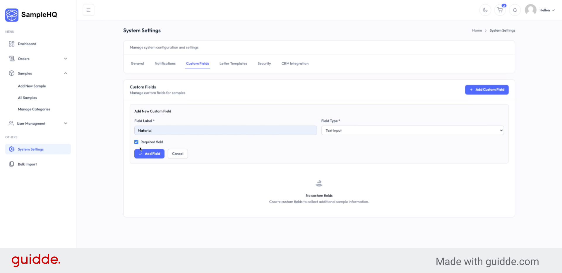 Mark Fields as Required