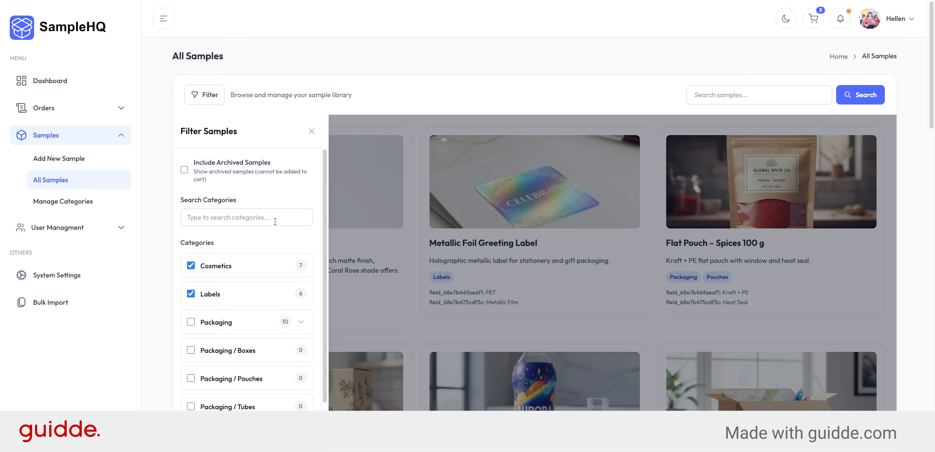 Enter Category Labels