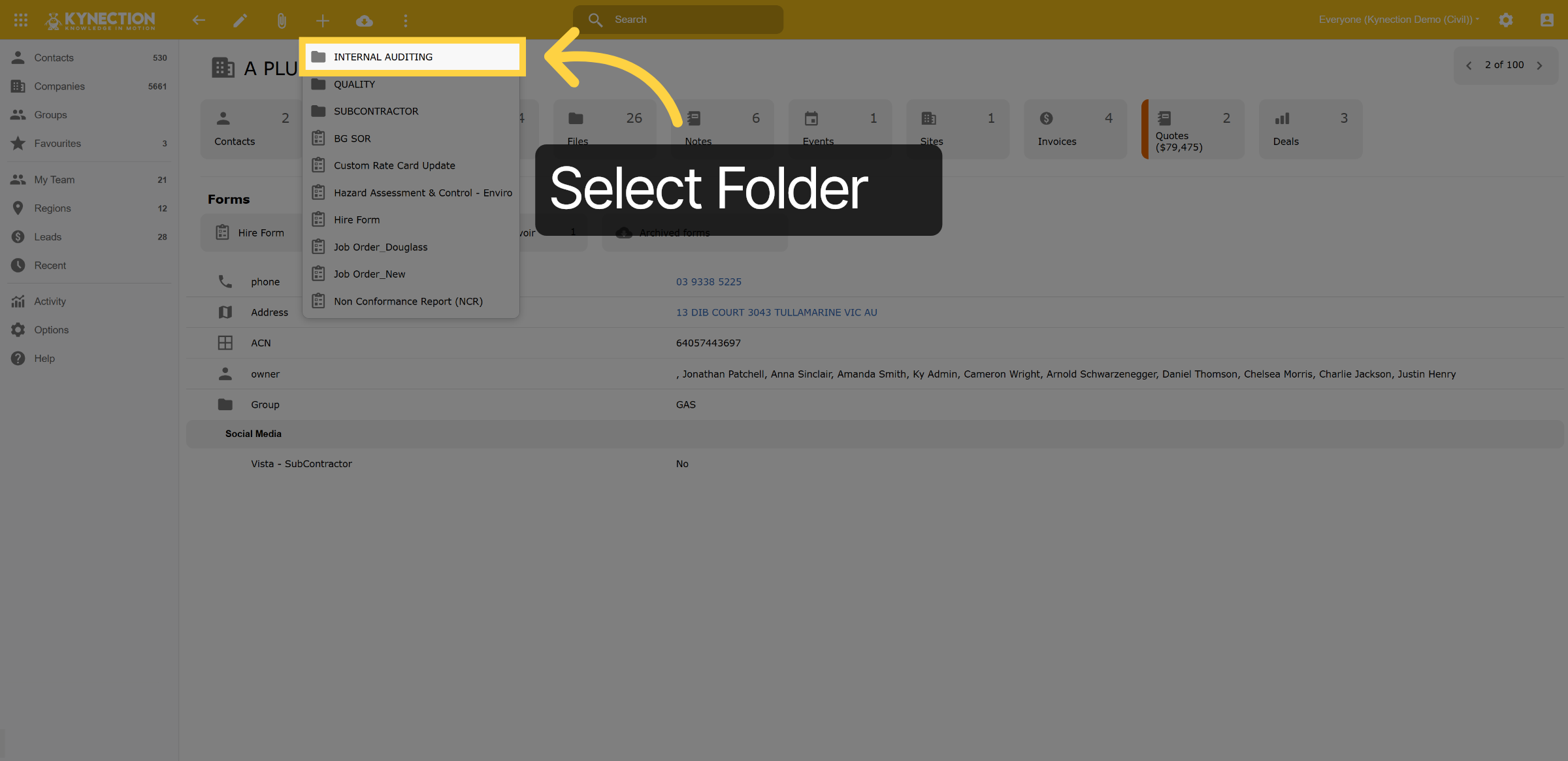 Select Folder
