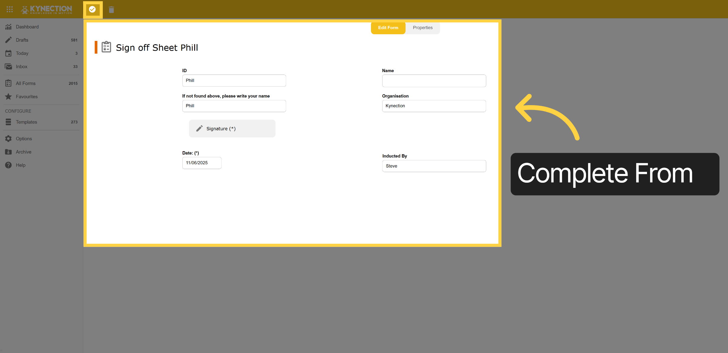 Complete From