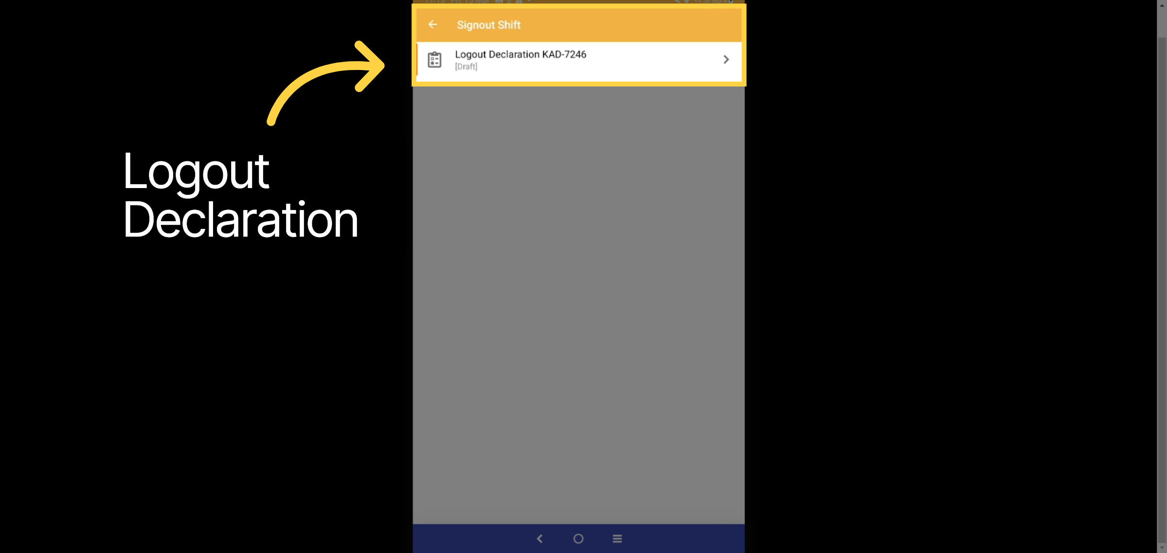 Logout Declaration Form