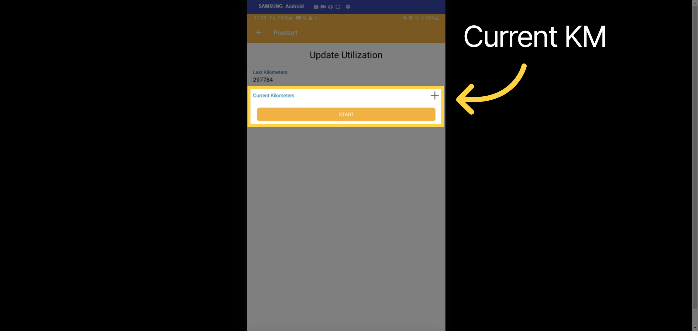Add Current Kilometer