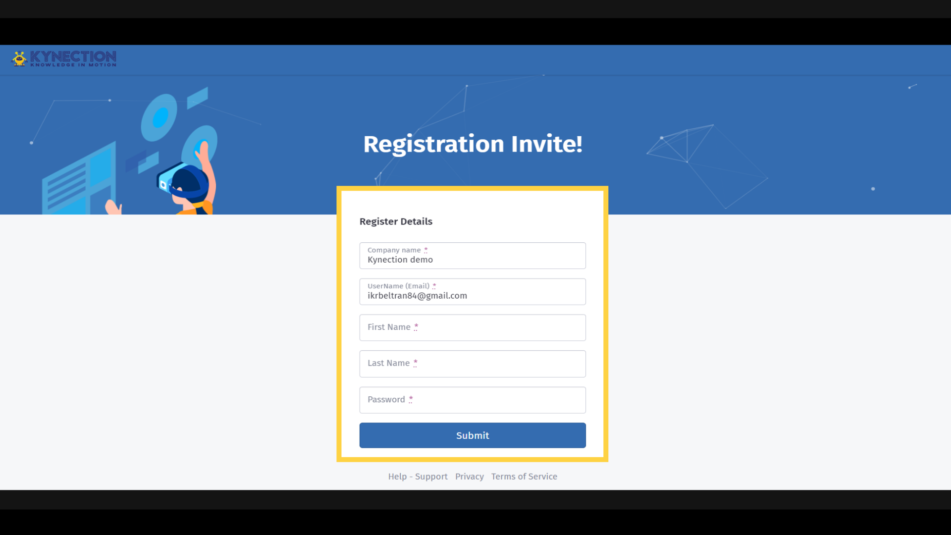 Registration Invite