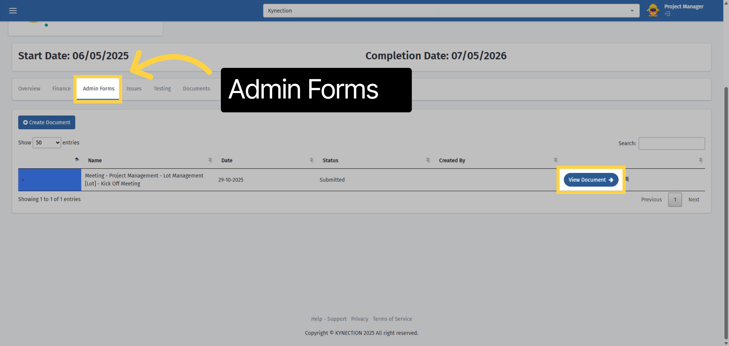 Admin Forms