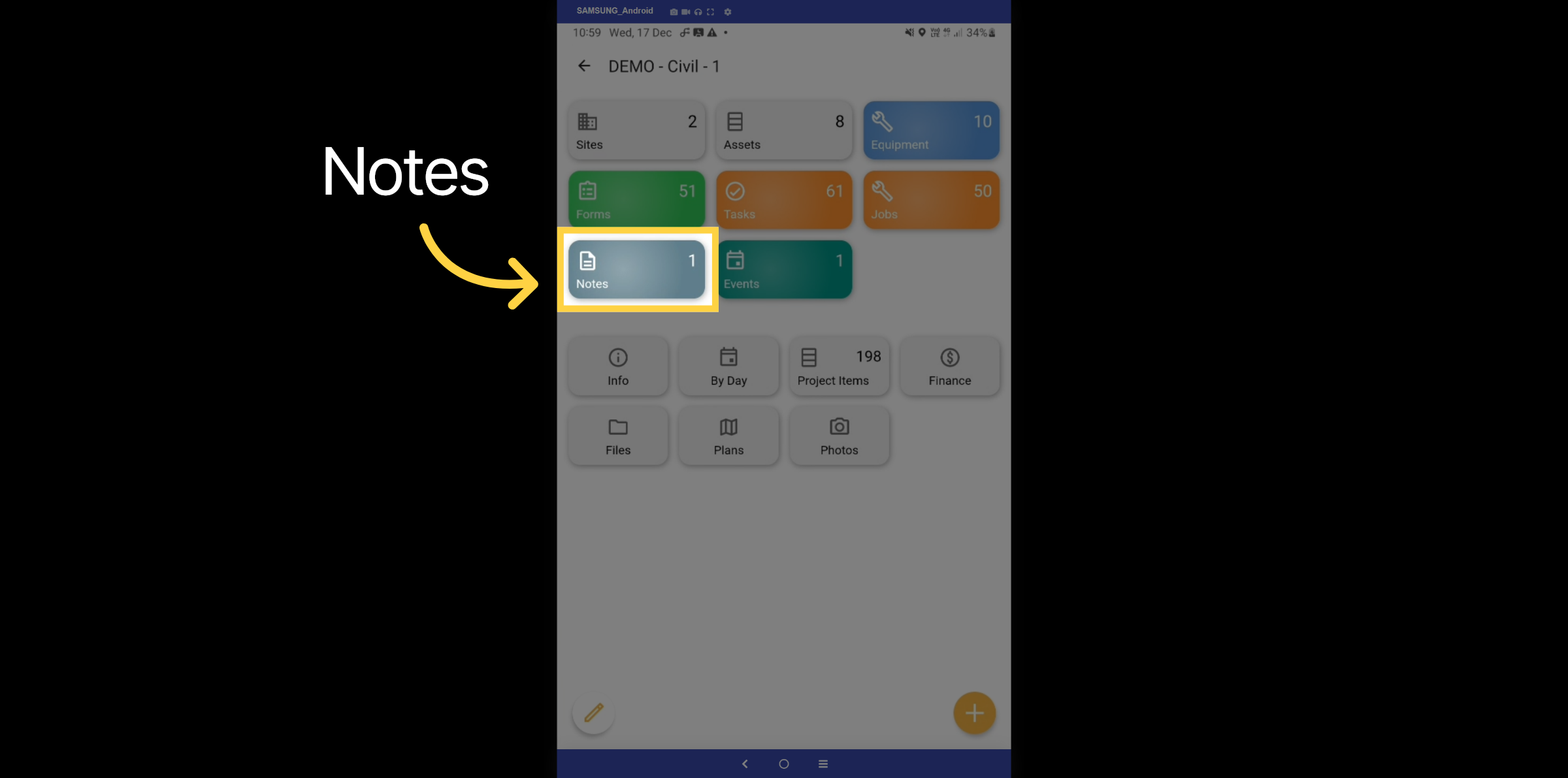 Notes Tab