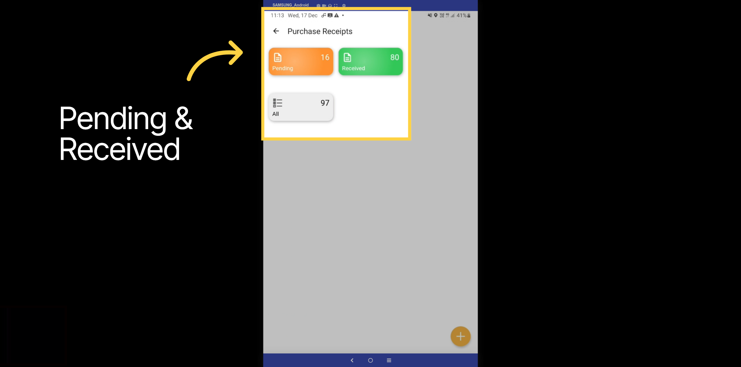 Purchase Order Receipt Dashboard