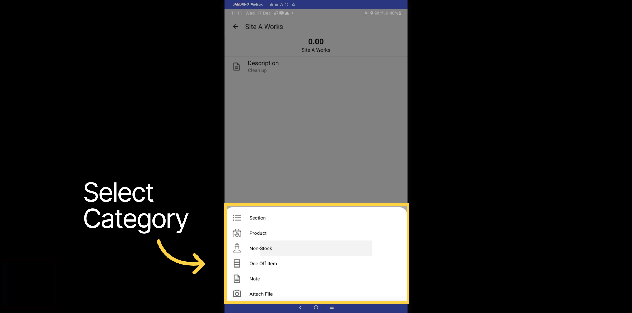 Cost Code Category