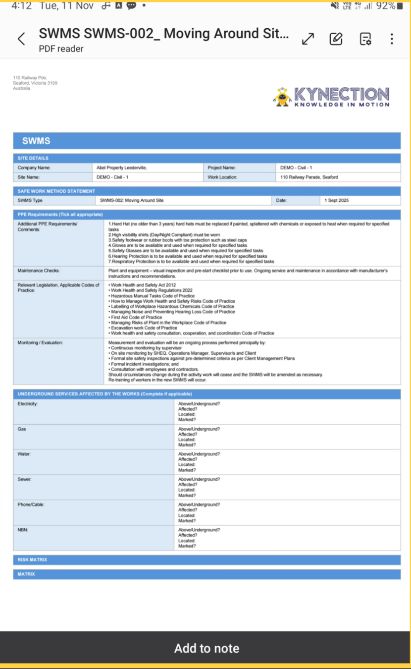 Export Example