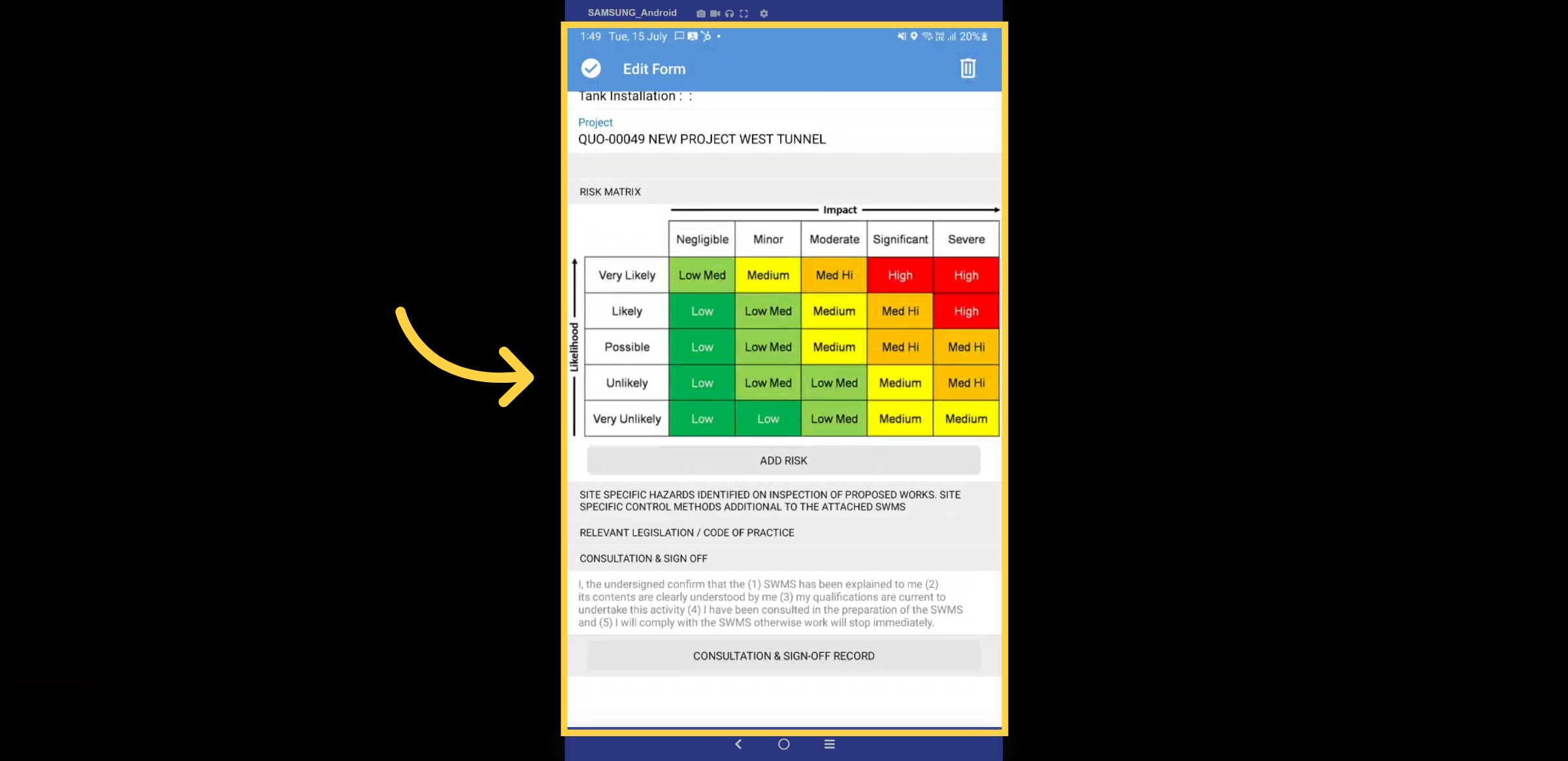 Risk Matrix
