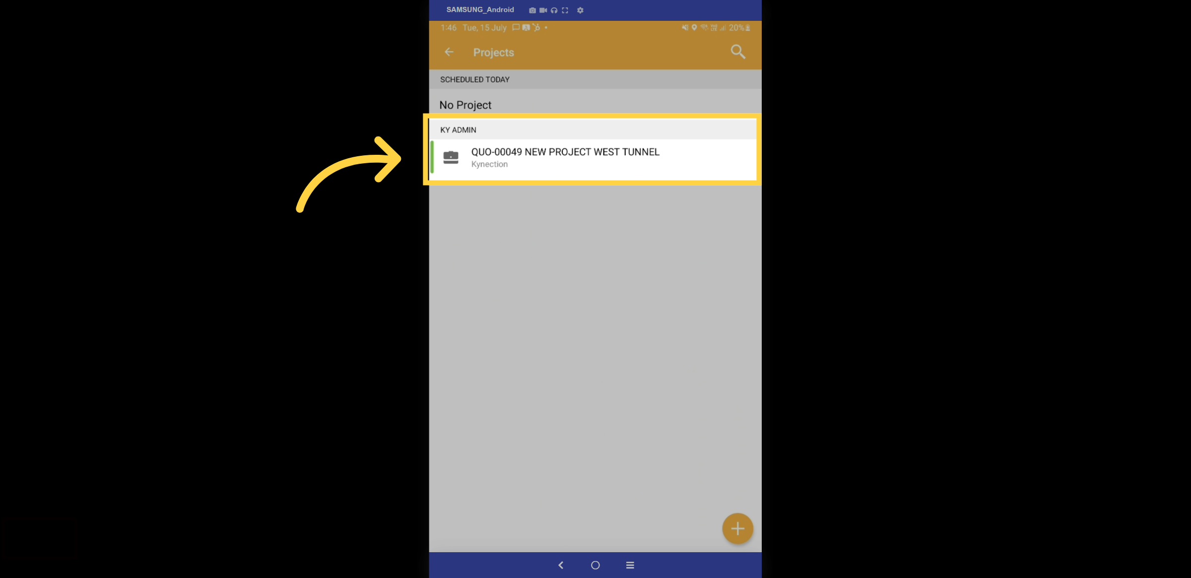 Select a Project