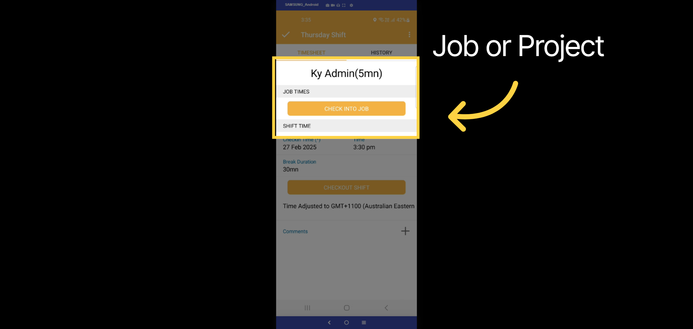 Job or Project